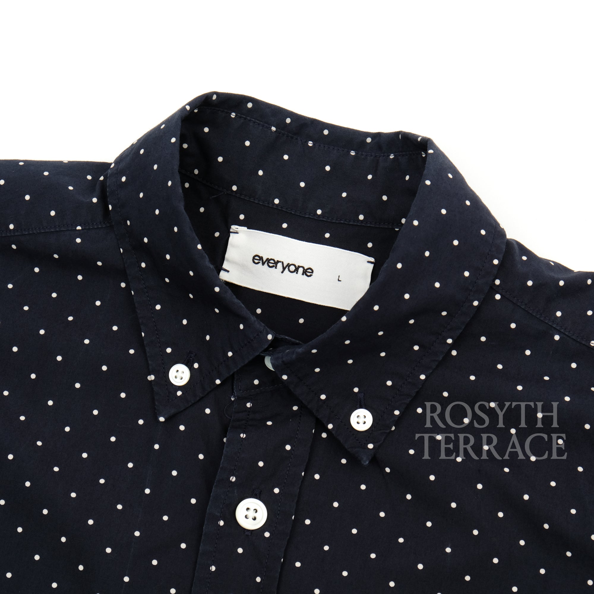 【everyone / DOTTED BUTTON DOWN SHIRT / SIZE L】