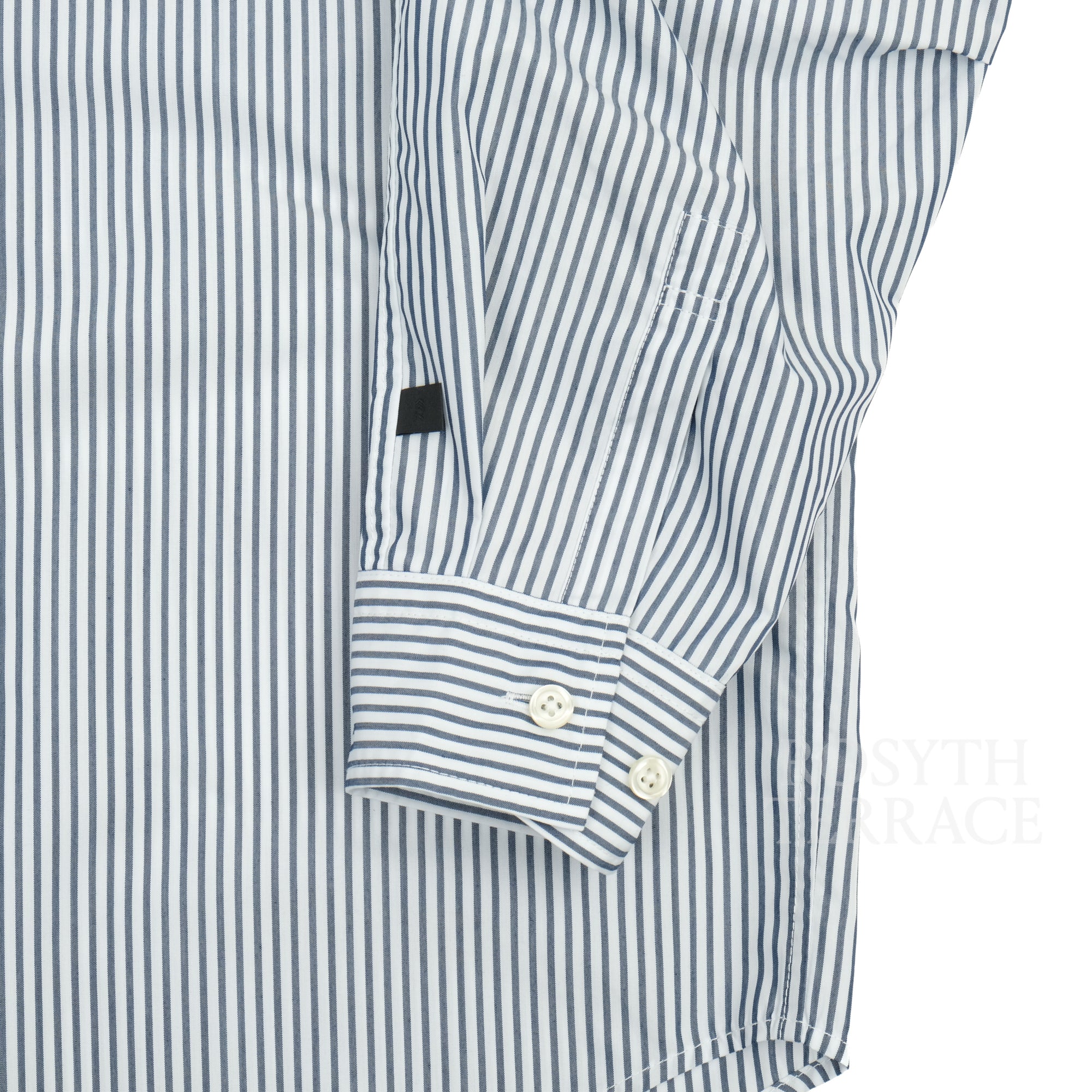【DAIWA PIER39 / TECH REGULAR COLLAR SHIRT (NAVY STRIPE) / SIZE M】
