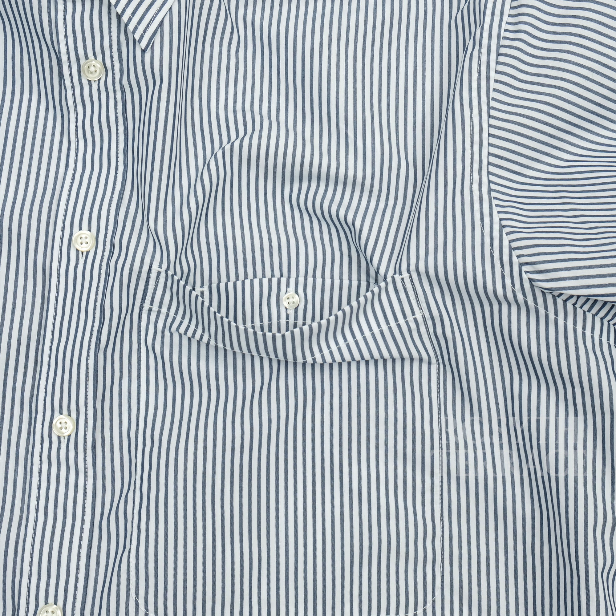 【DAIWA PIER39 / TECH REGULAR COLLAR SHIRT (NAVY STRIPE) / SIZE M】