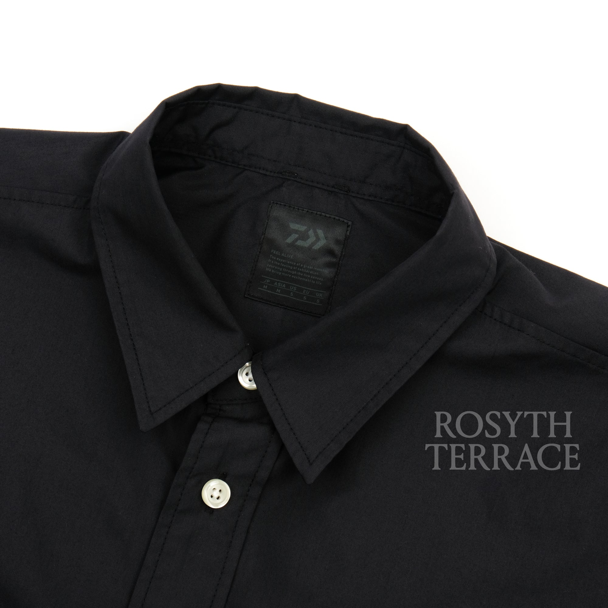 【DAIWA PIER39 / TECH REGULAR COLLAR SHIRT (POLY BLACK) / SIZE M】