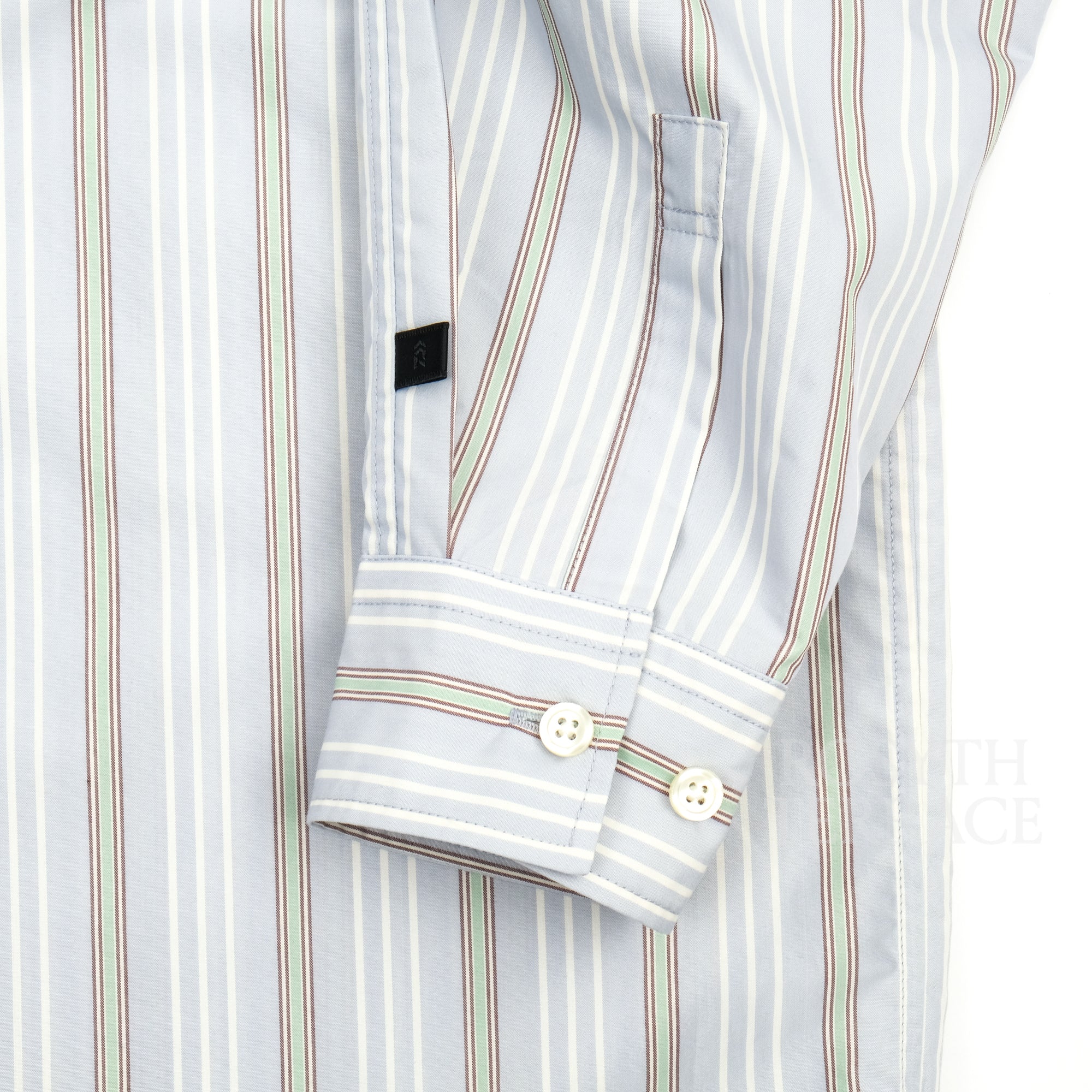 【DAIWA PIER39 / TECH BAND COLLAR SHIRT (BLUE STRIPE) / SIZE M】