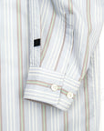 【DAIWA PIER39 / TECH BAND COLLAR SHIRT (BLUE STRIPE) / SIZE M】