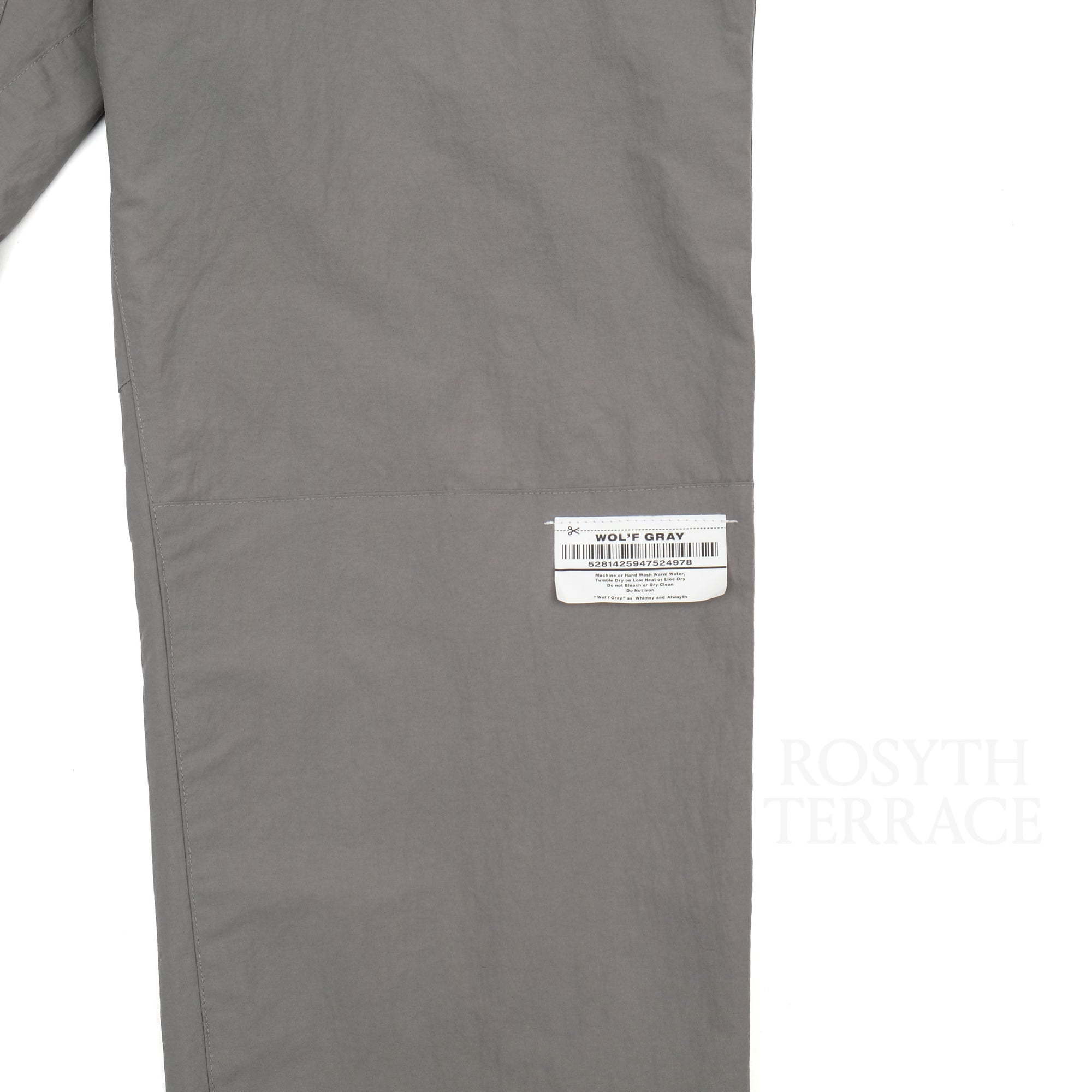 【WHIMSY x ALWAYTH / W OL 'F GRAY PANELED SNAP PLCKT ANORAK & TRACK PANTS / SIZE 2】