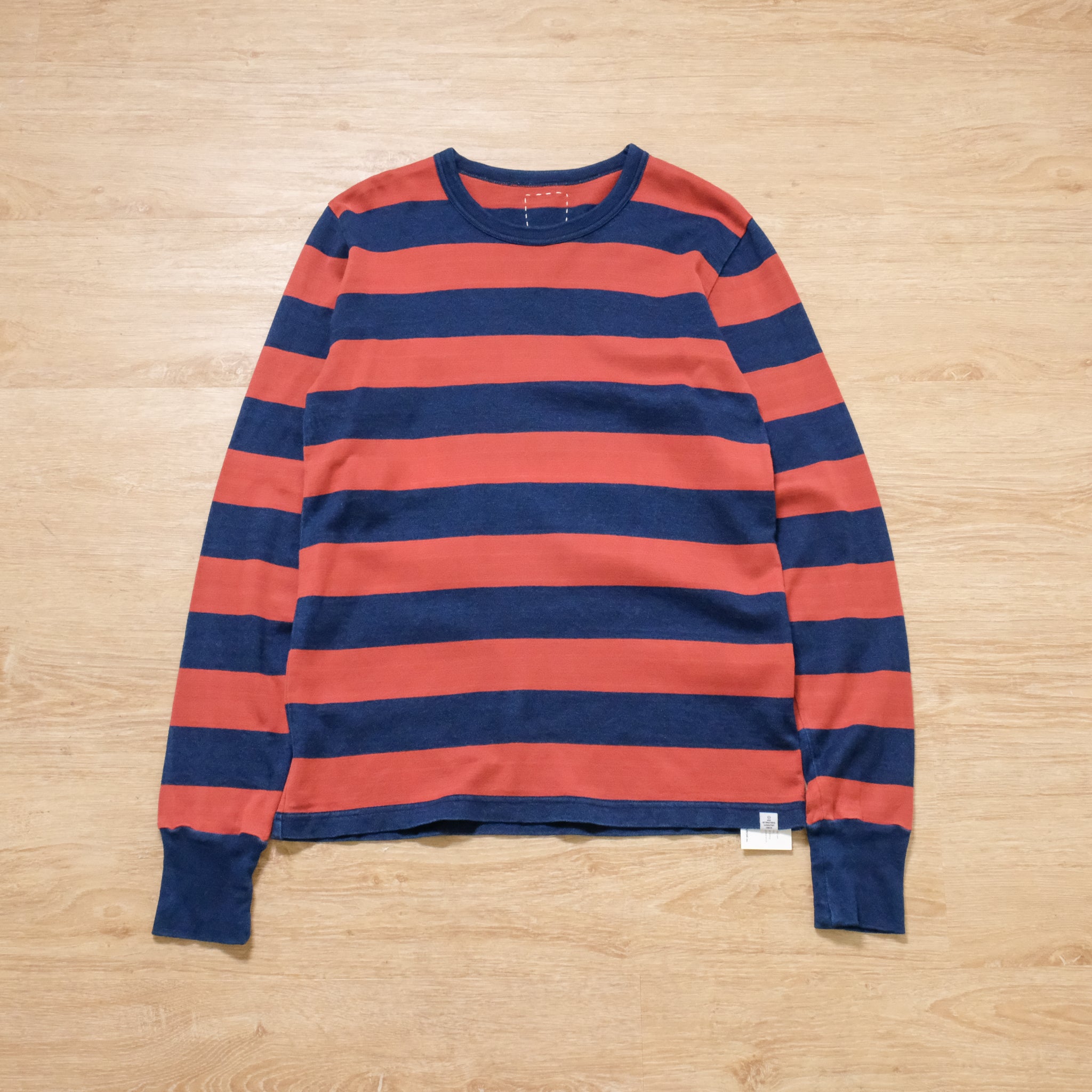 【VISVIM / BIG BORDER TEE LS RED / SIZE 2】