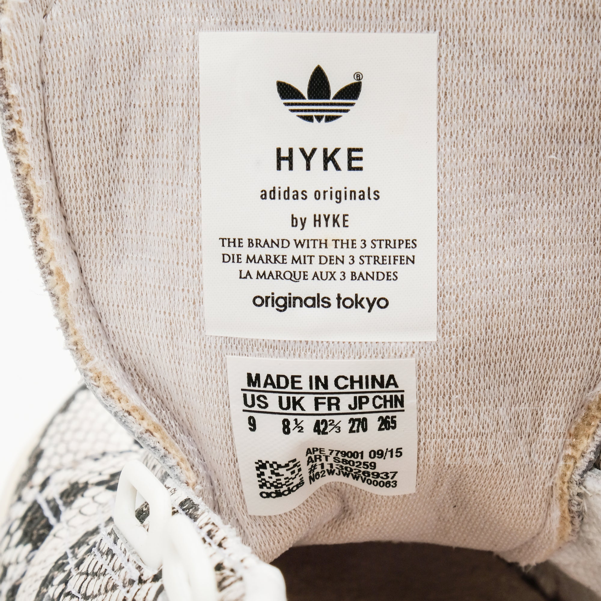 【HYKE x adidas / VELCRO PYTHON (PYTHON) / US9】