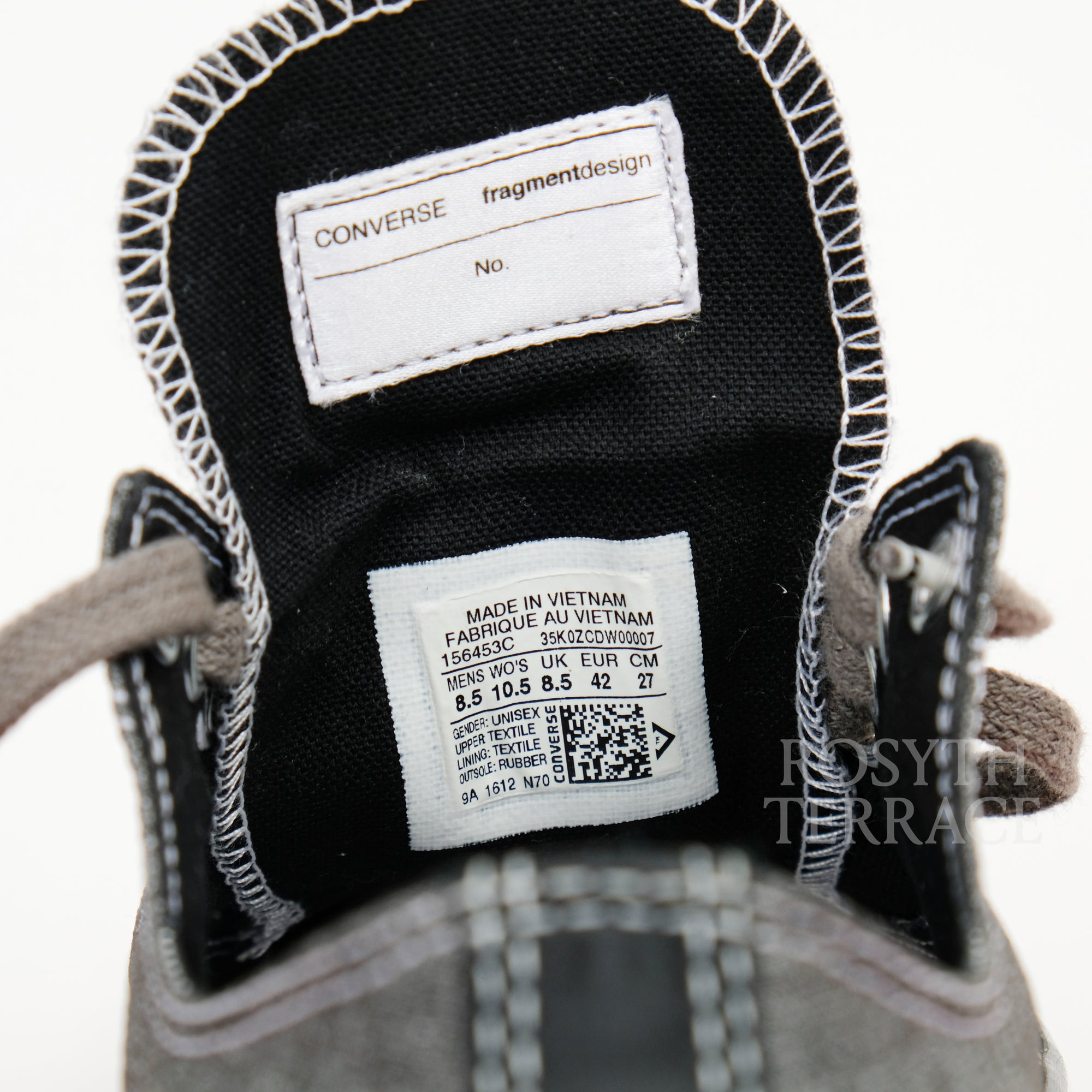 【fragment design x CONVERSE / CTAS 70 LOW (TUX GREY) / US8.5】