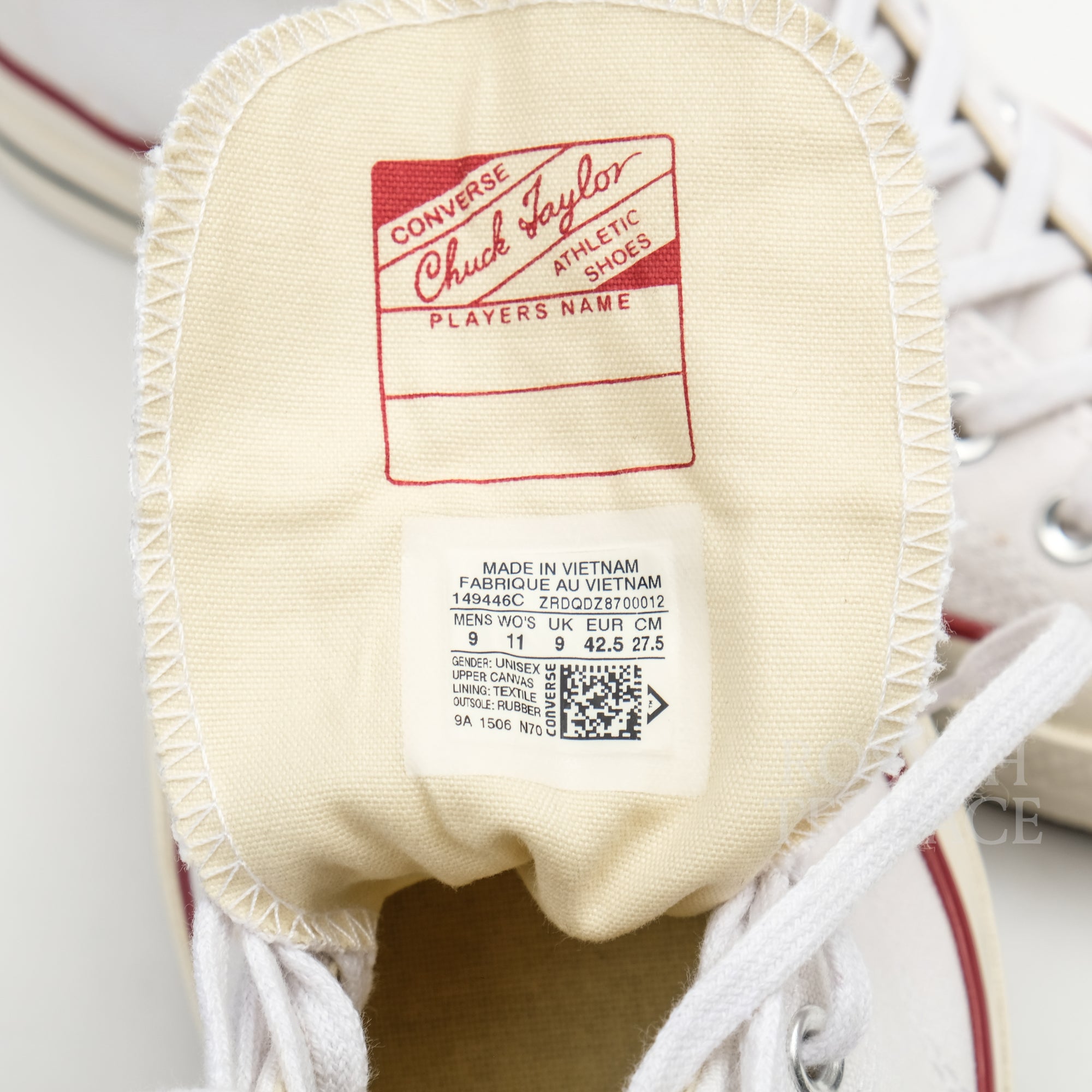 【CONVERSE / CHUCK TAYLOR ALL STAR 70 HI (WHITE) / US8.5】