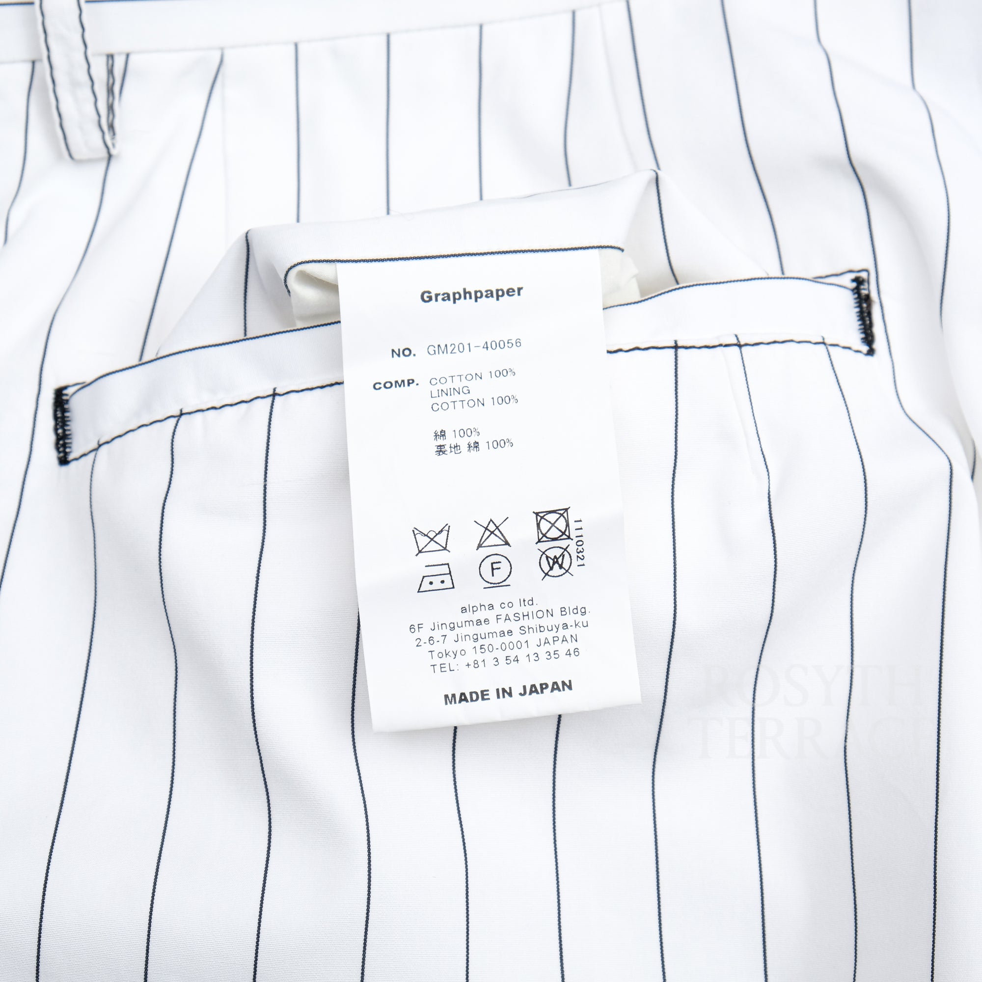 【Graphpaper / TWO TUCK PANTS (THOMAS MASON) / SIZE 2】