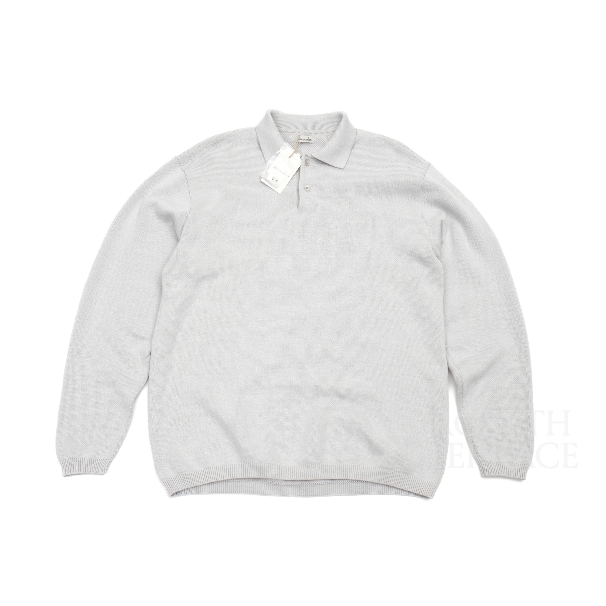 【steven alan / CTN SLIP LONG SLEEVE POLO SHIRT LOOSE / SIZE L】