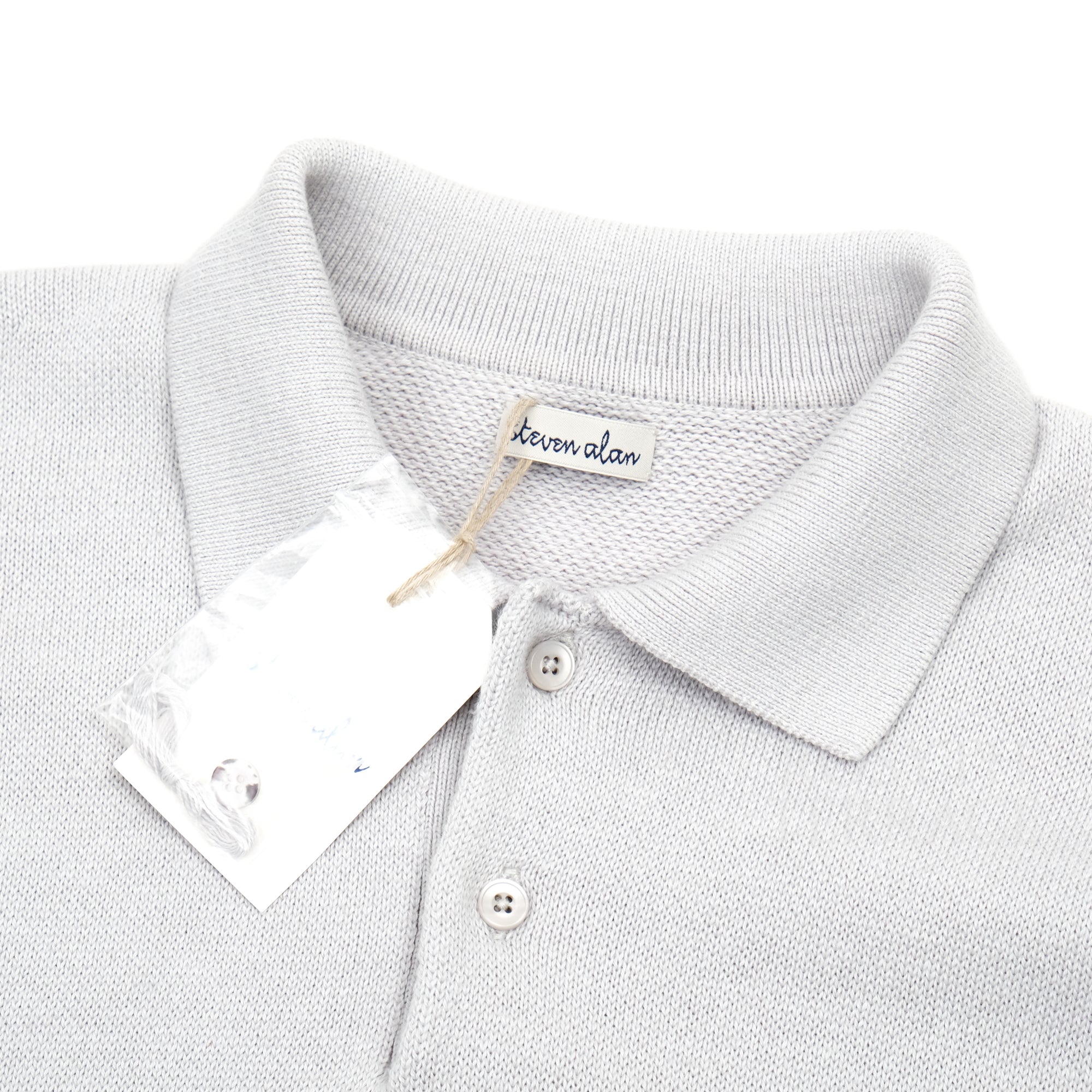 【steven alan / CTN SLIP LONG SLEEVE POLO SHIRT LOOSE / SIZE L】