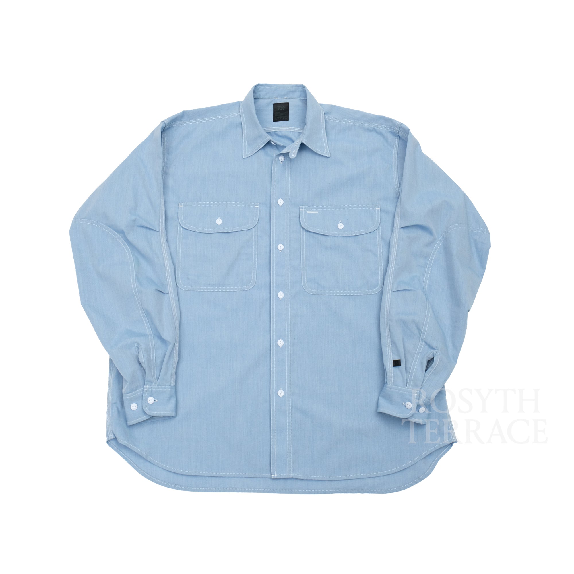 【DAIWA PIER39 / TECH ELBOW PATCH WORK SHIRT CHAMBRAY / SIZE M】