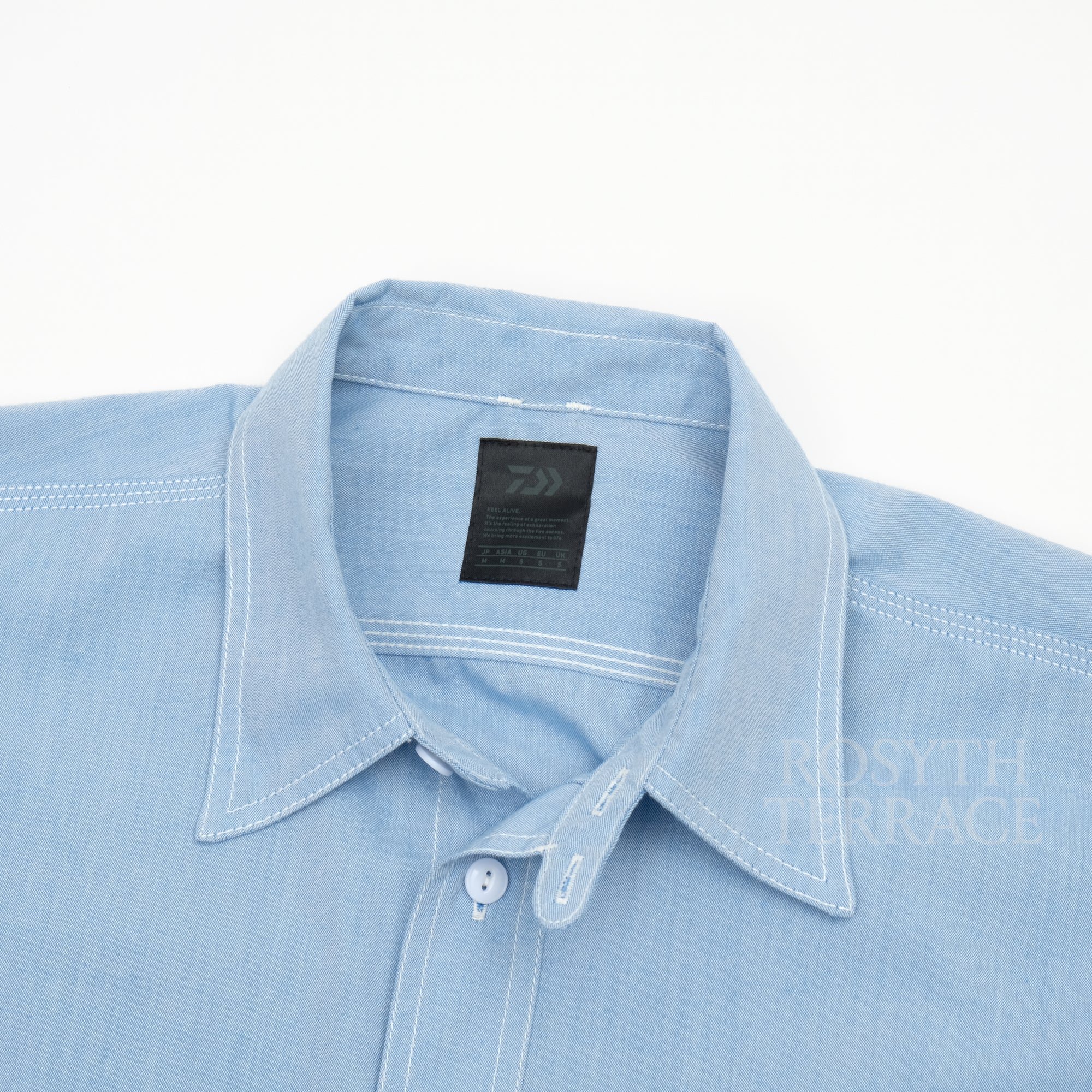 【DAIWA PIER39 / TECH ELBOW PATCH WORK SHIRT CHAMBRAY / SIZE M】