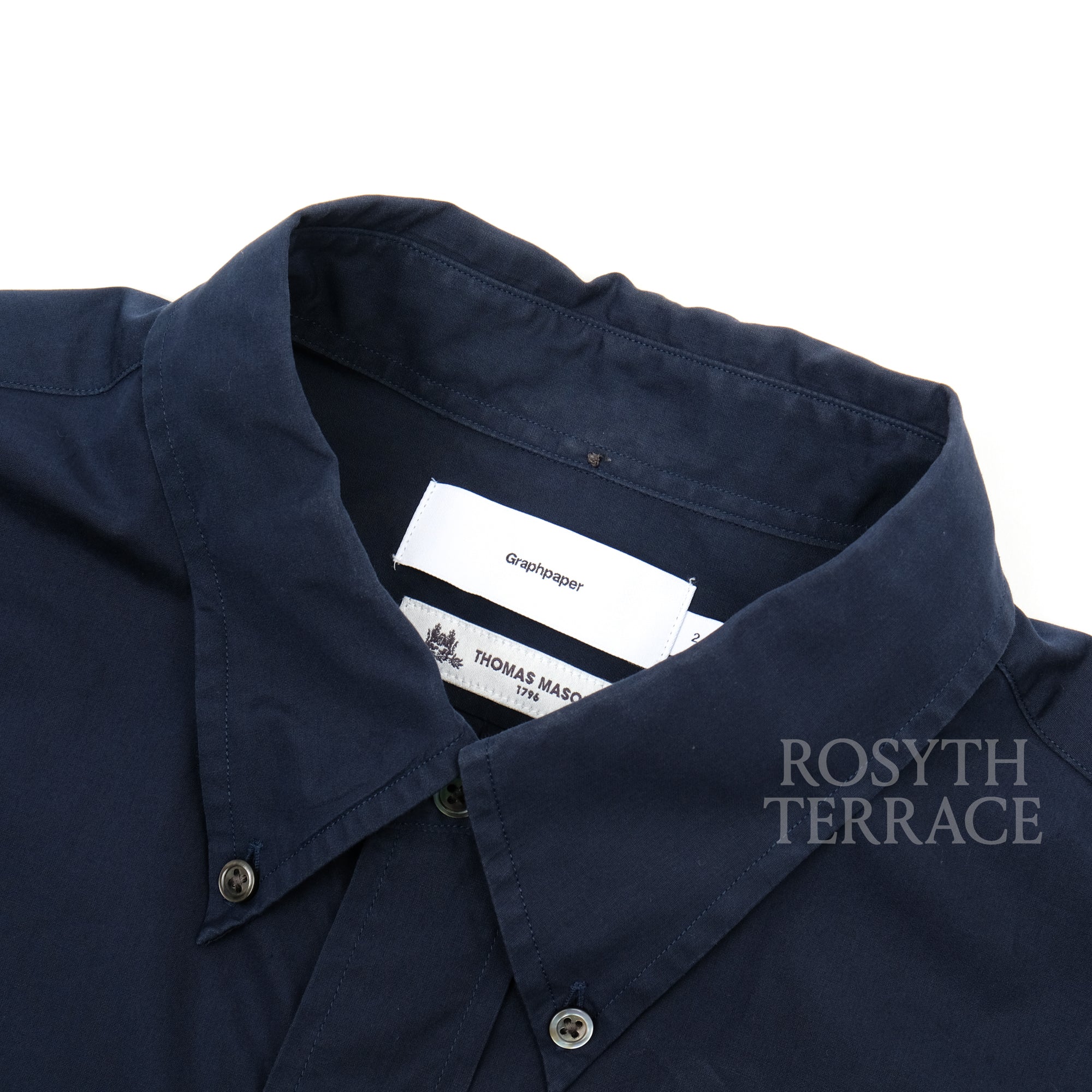 【Graphpaper / THOMAS MASON LS BD SHIRT NAVY / SIZE 2】