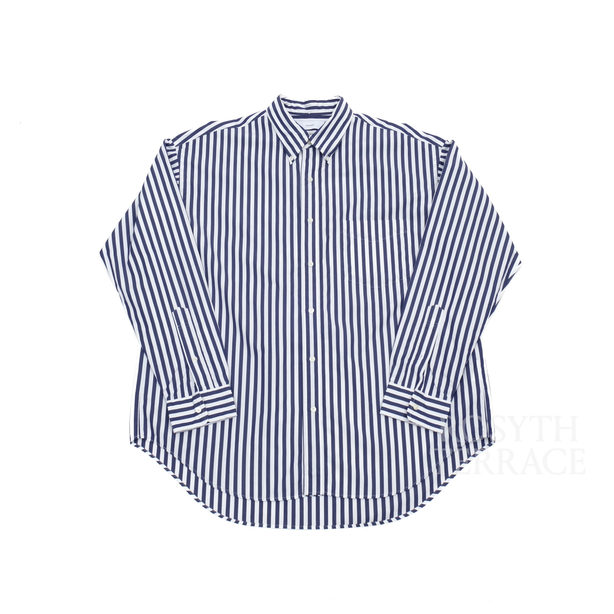 【Graphpaper / THOMAS MASON LS BD SHIRT BLUE STRIPE / SIZE 2】