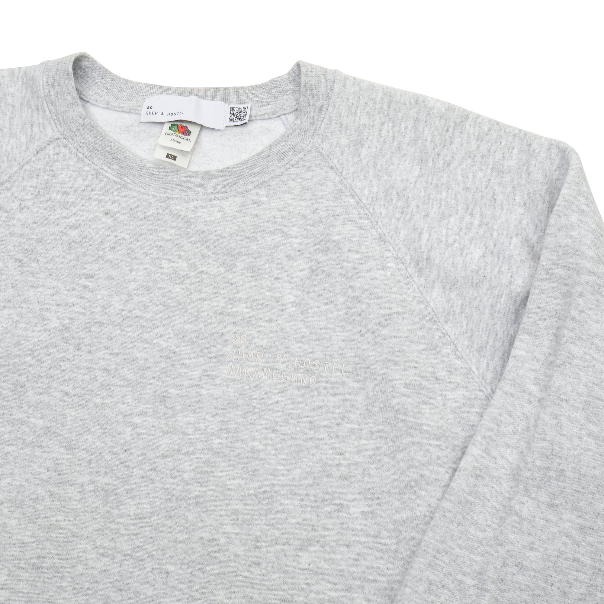 【SO SHOP & HOSTEL / EMB SWEATSHIRT (ASH GRAY) / SIZE XL】