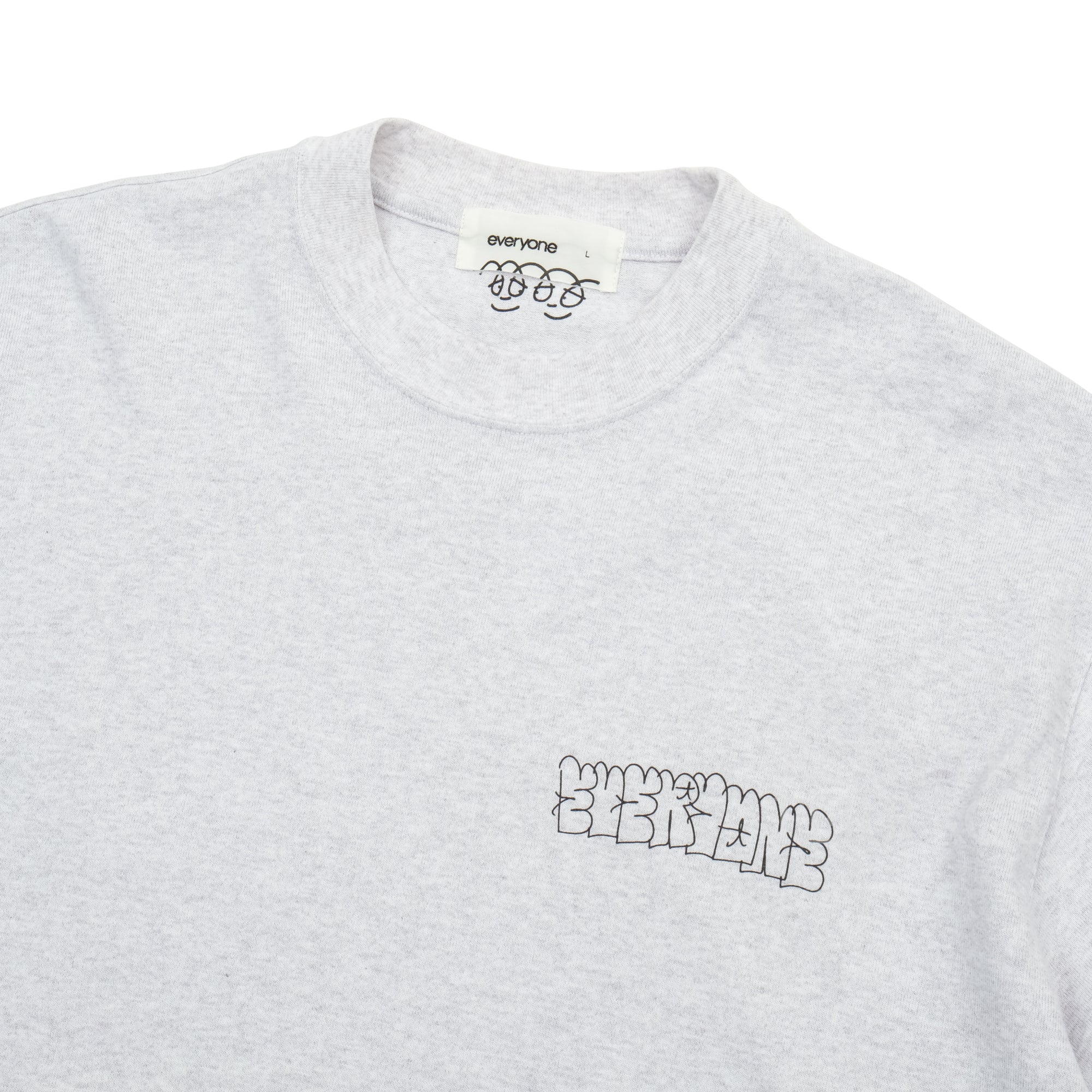 【everyone / J.30000 LOGO TEE (ASH GRAY) / SIZE L】