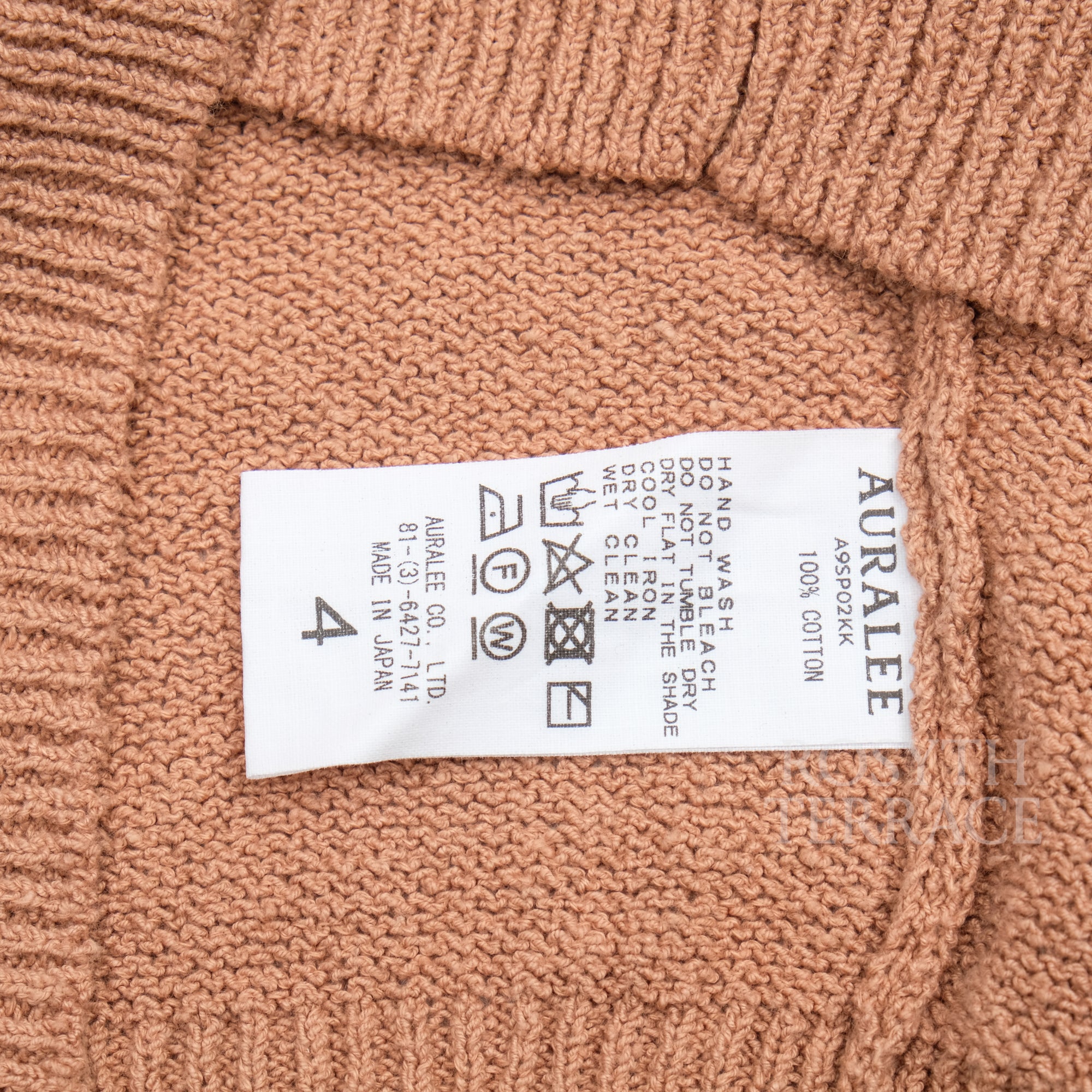 【AURALEE / RIB KNIT PULLOVER / SIZE 4】