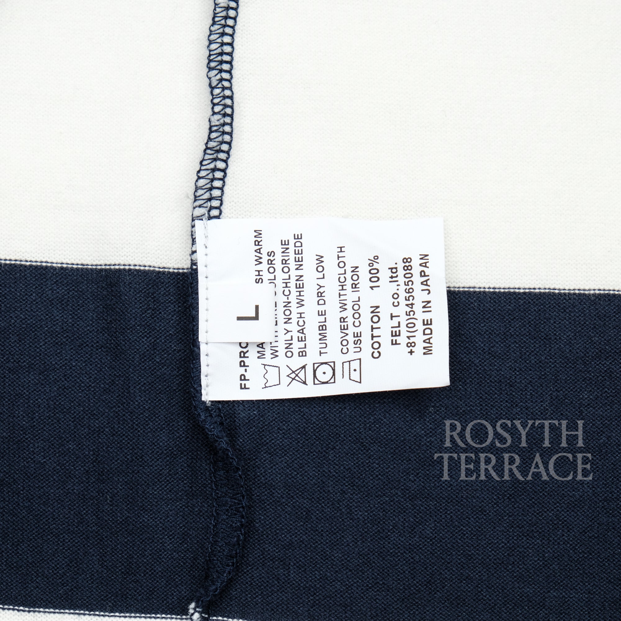 【FUTURE PRIMITIVE / FP MOC BORDER LS (WHITE x NAVY) / SIZE L】