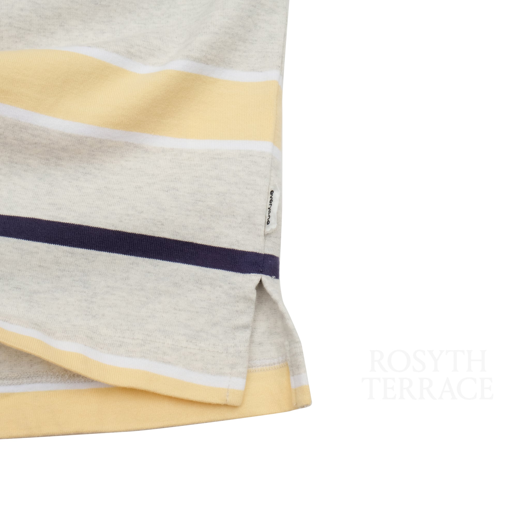 【everyone / MULTI BORDER SS TEE (ASH/YELLOW/NAVY) / SIZE L】