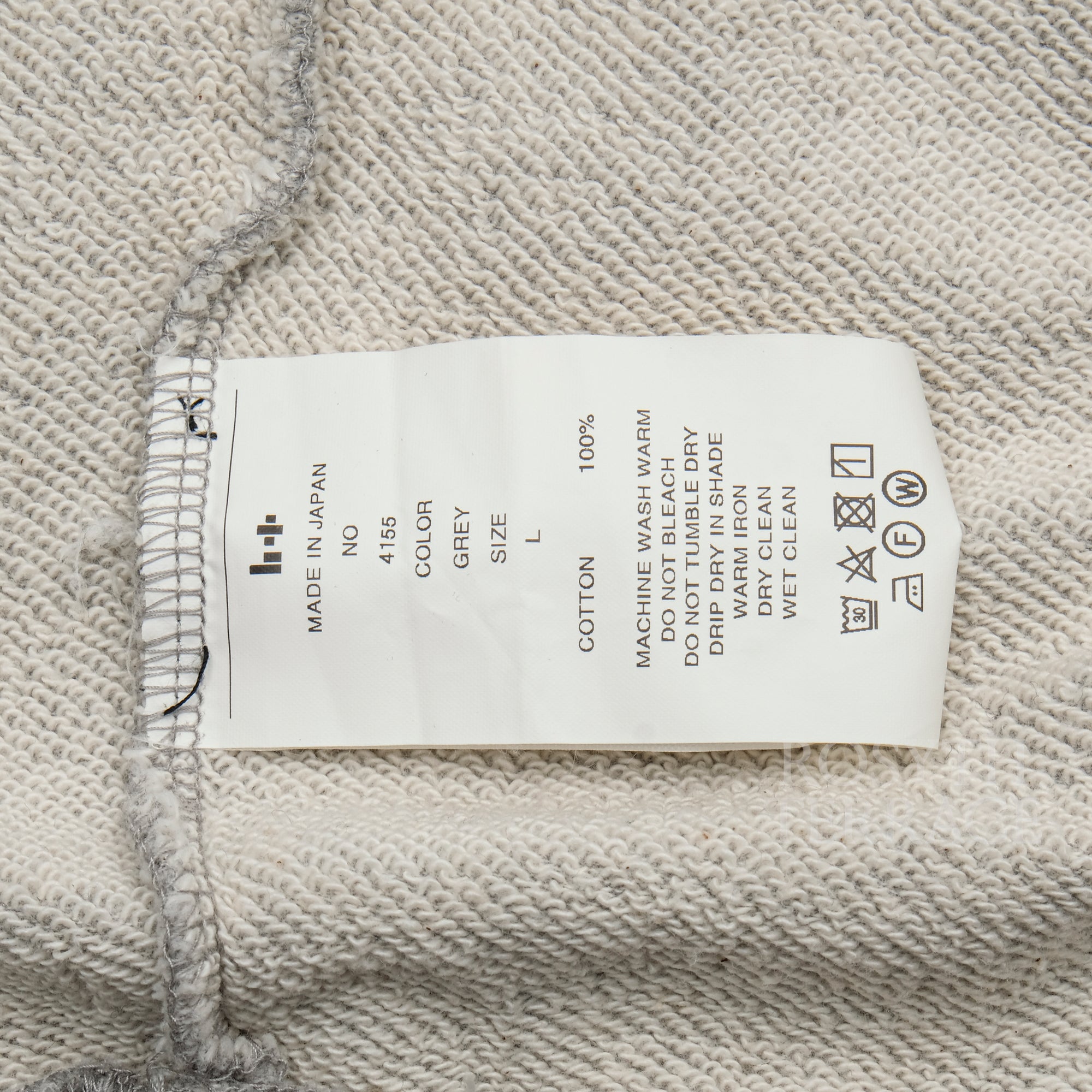 【HEAD PORTER PLUS / HOODIE 'FRENCH TERRY' (GREY) / SIZE L】
