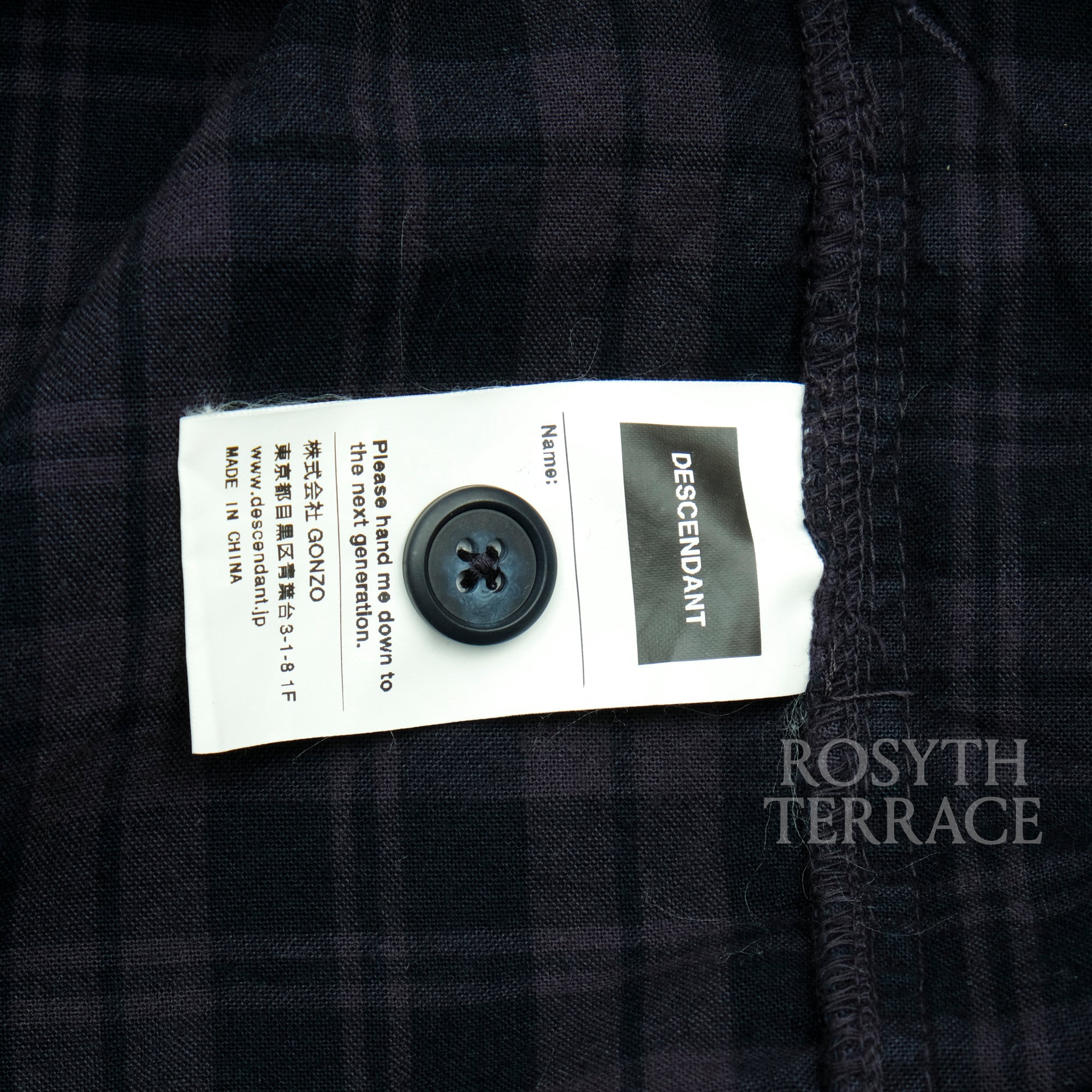 【DESCENDANT / MOLE 01 HOODED LS SHIRT / SIZE 1】