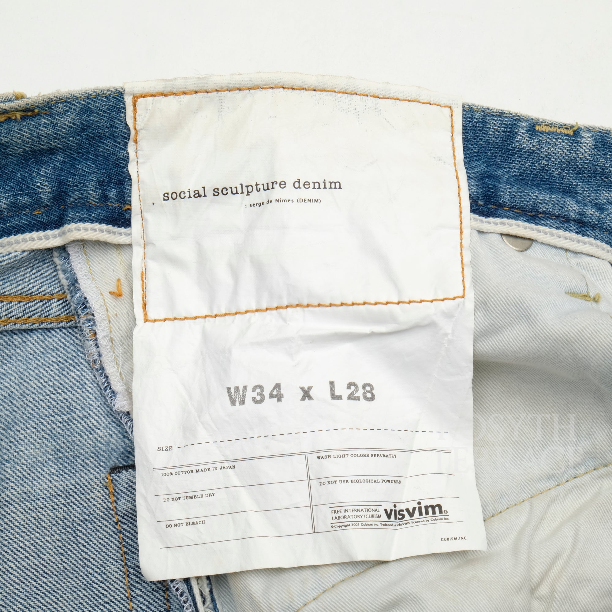 【visvim / SOCIAL SCULPTURE 10 D19 / W34 x L28】