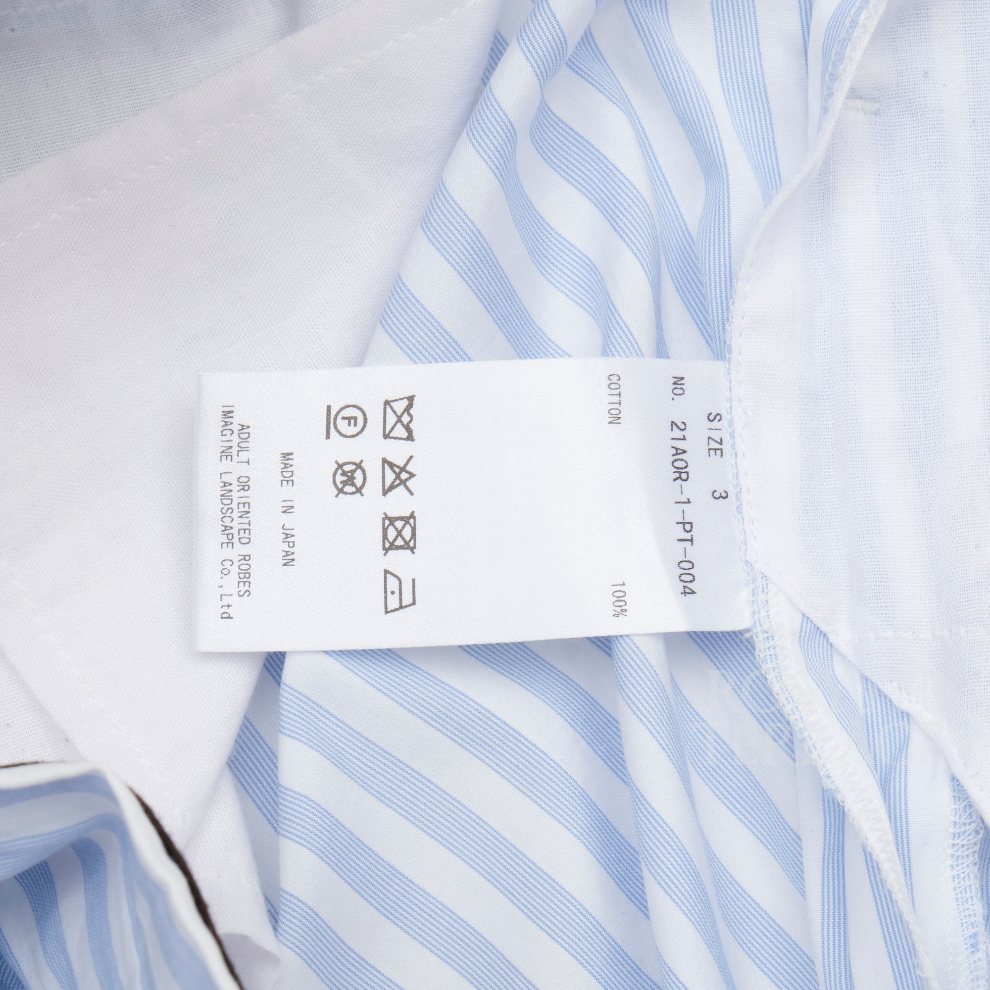 【ADULT ORIENTED ROBES / PLEATED PANTS (BLUE STRIPE) / SIZE 3】