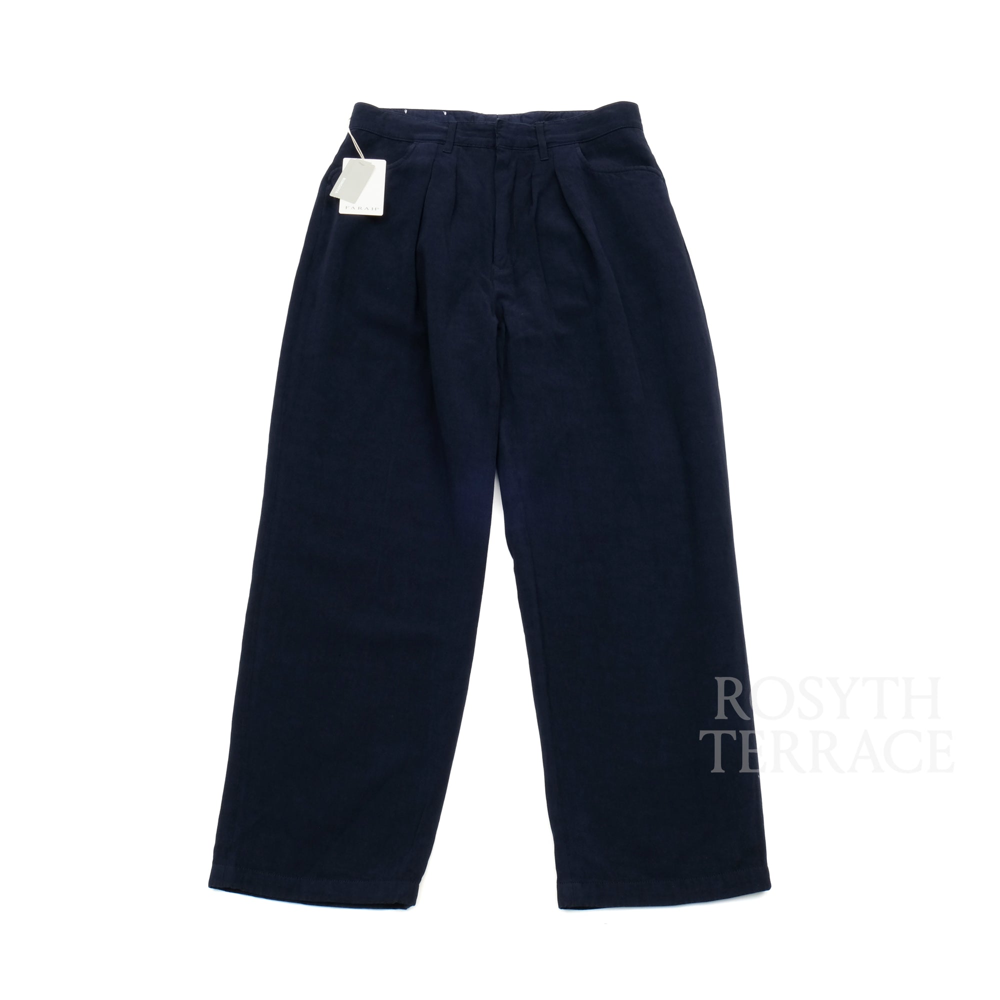 【FARAH JAPAN / TWO-TUCK WIDE PANTS LINEN BLEND (TWILL) / SIZE 32】