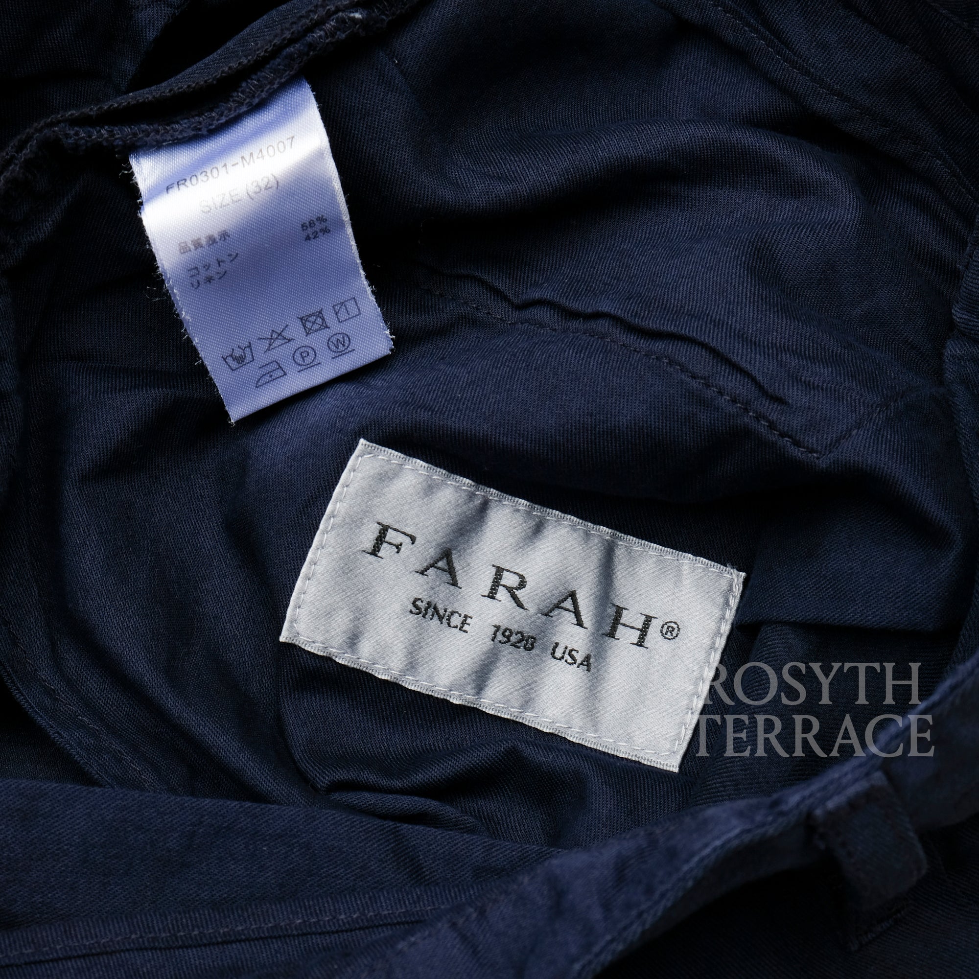 【FARAH JAPAN / TWO-TUCK WIDE PANTS LINEN BLEND (TWILL) / SIZE 32】
