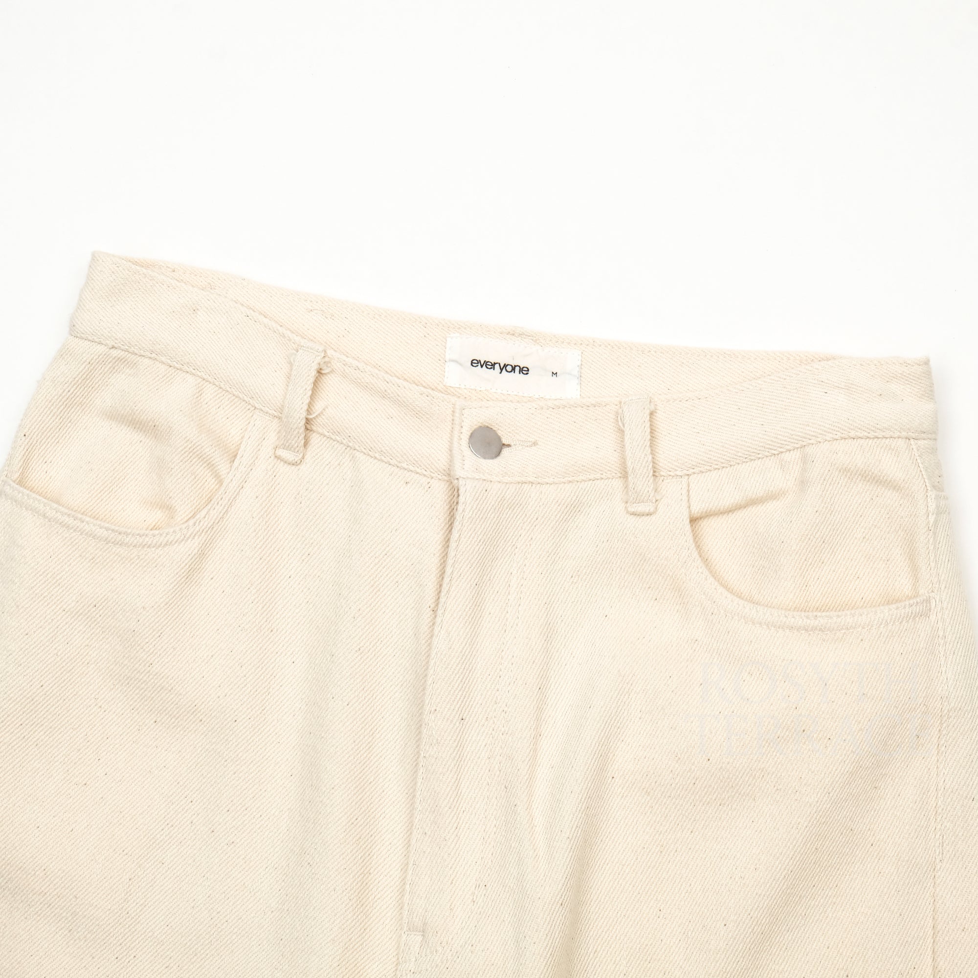 【everyone / SOFT DENIM PANTS (ECRU) / SIZE M】