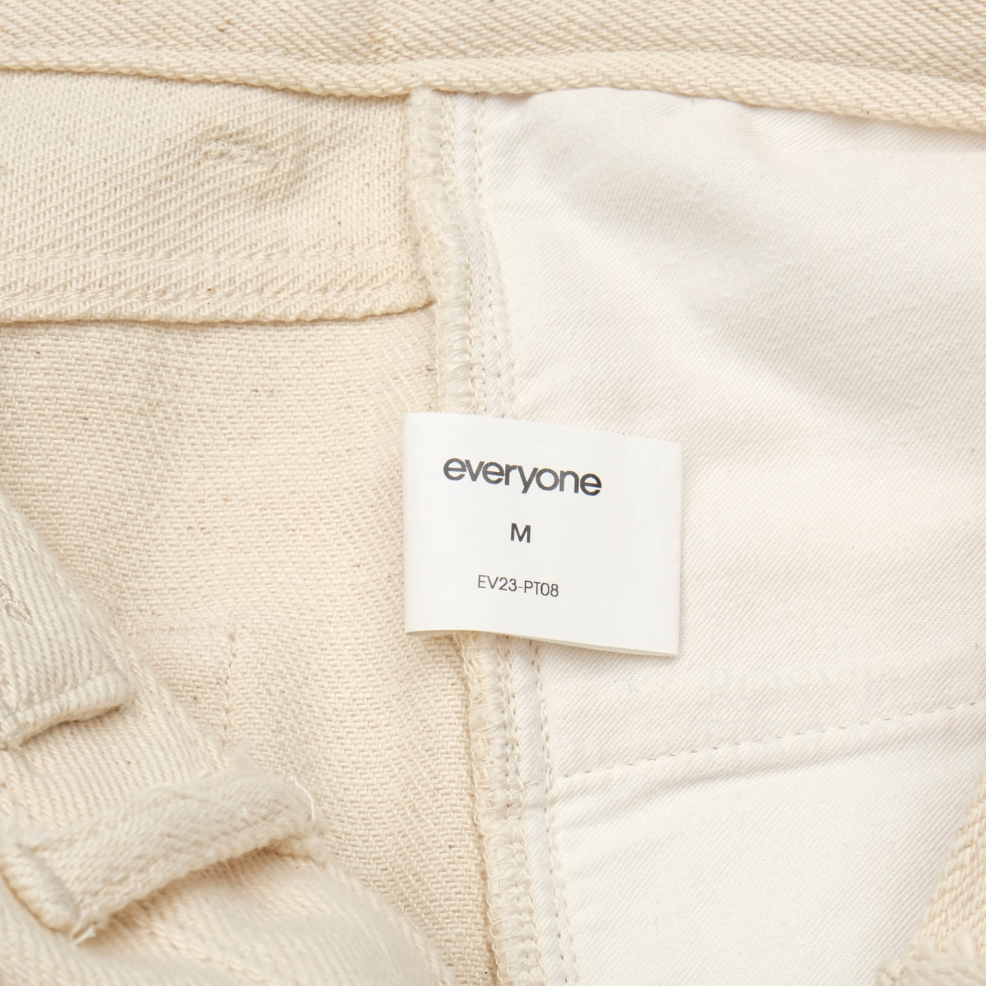 【everyone / SOFT DENIM PANTS (ECRU) / SIZE M】