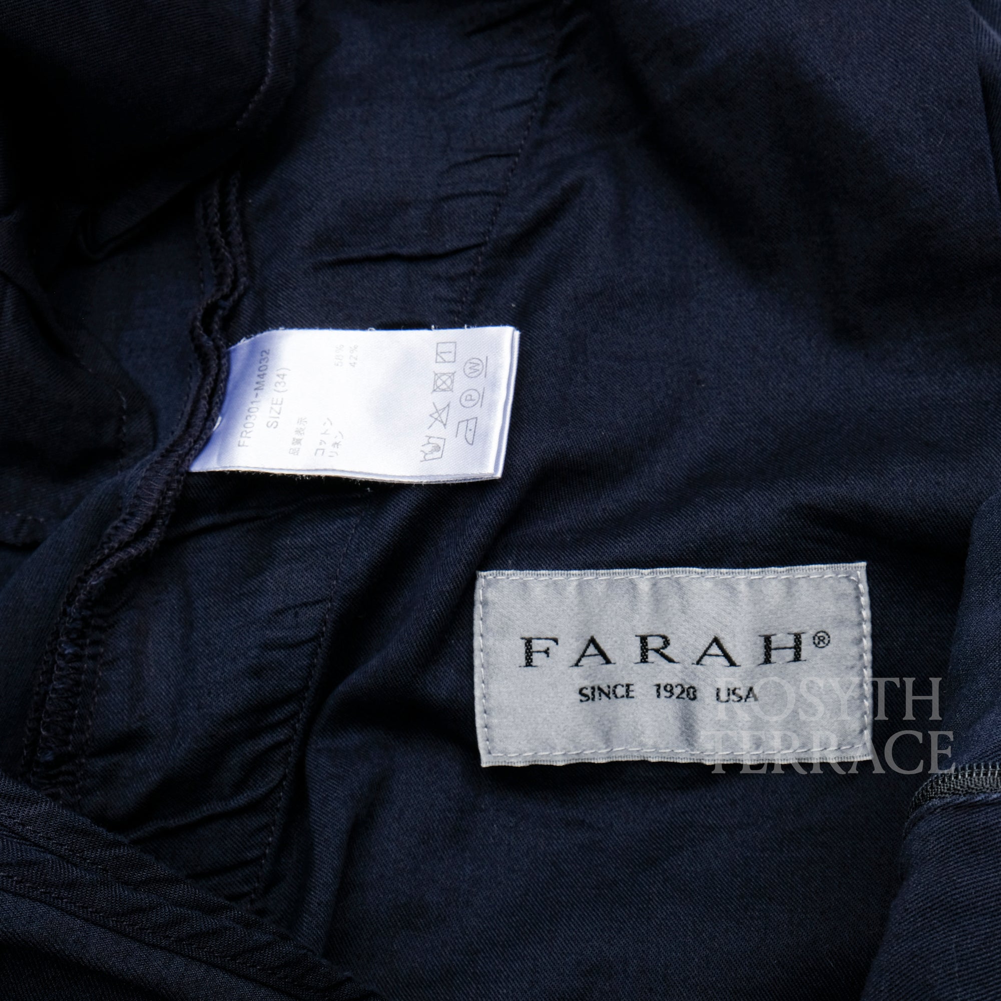 【FARAH JAPAN / THREE-TUCK WIDE SHORTS LINEN BLEND (TWILL) / SIZE 34】