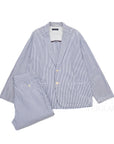 【NAUTICA JAPAN / SEERSUCKER STRIPED 2B JACKET & TROUSERS / SIZE M】