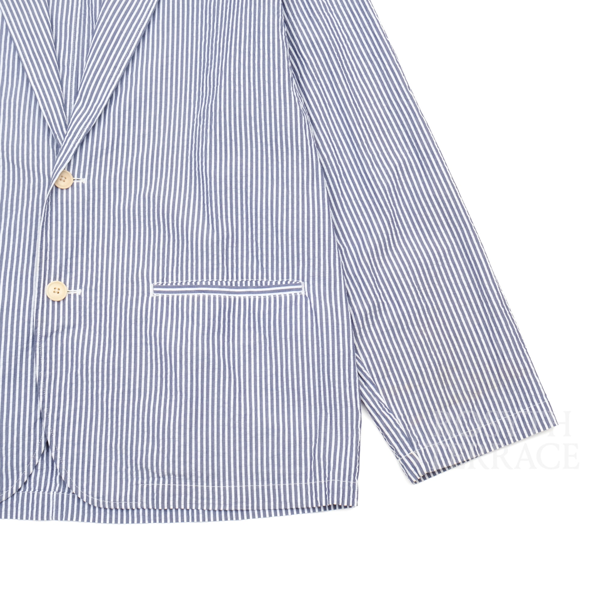 【NAUTICA JAPAN / SEERSUCKER STRIPED 2B JACKET &amp; TROUSERS / SIZE M】