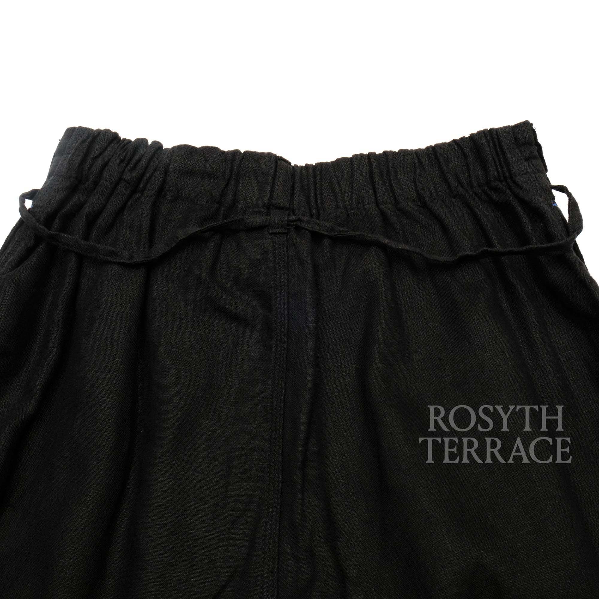 【CAHLUMN / LINEN FISHERMAN PANTS (BLACK) / SIZE M】