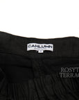 【CAHLUMN / LINEN FISHERMAN PANTS (BLACK) / SIZE M】