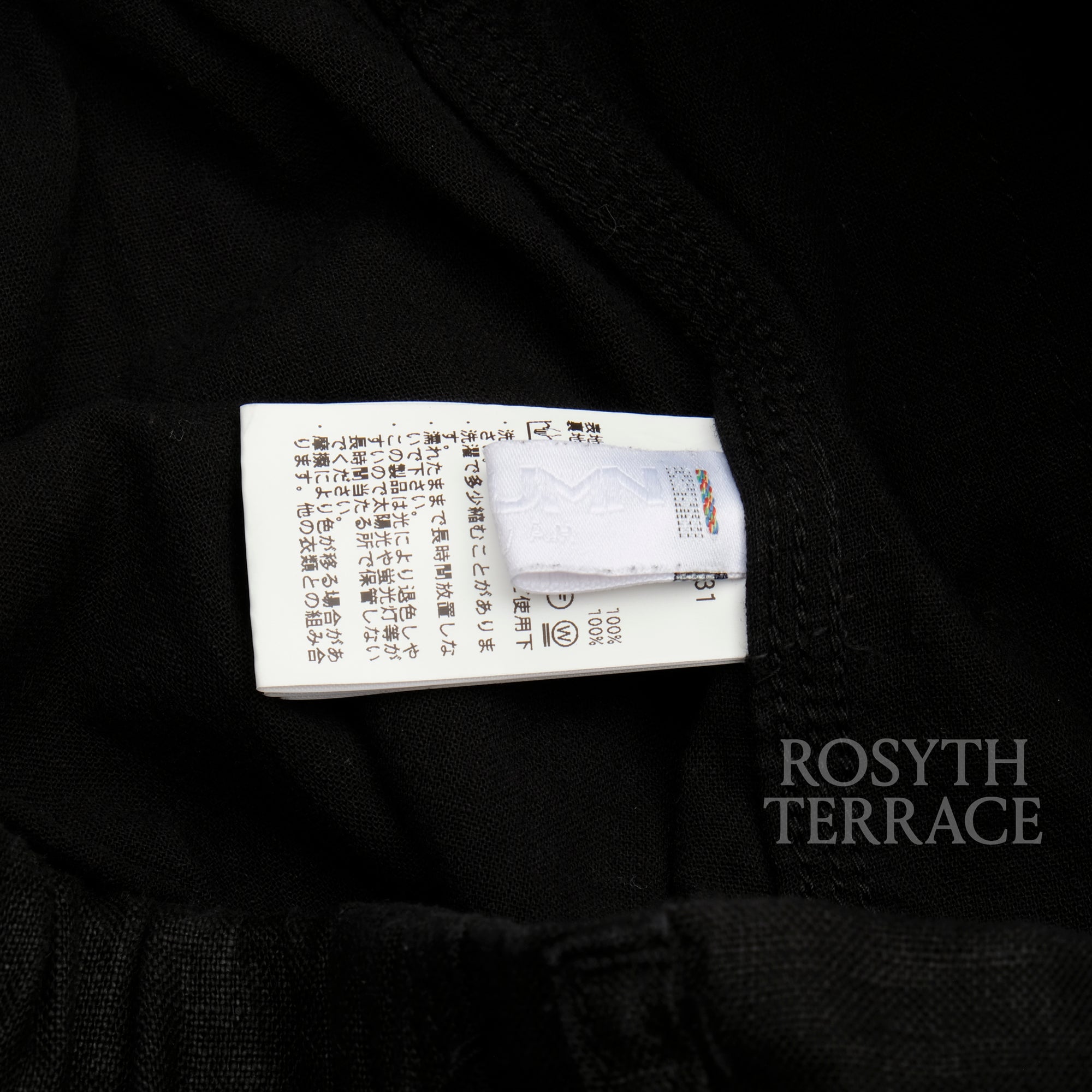 【CAHLUMN / LINEN FISHERMAN PANTS (BLACK) / SIZE M】