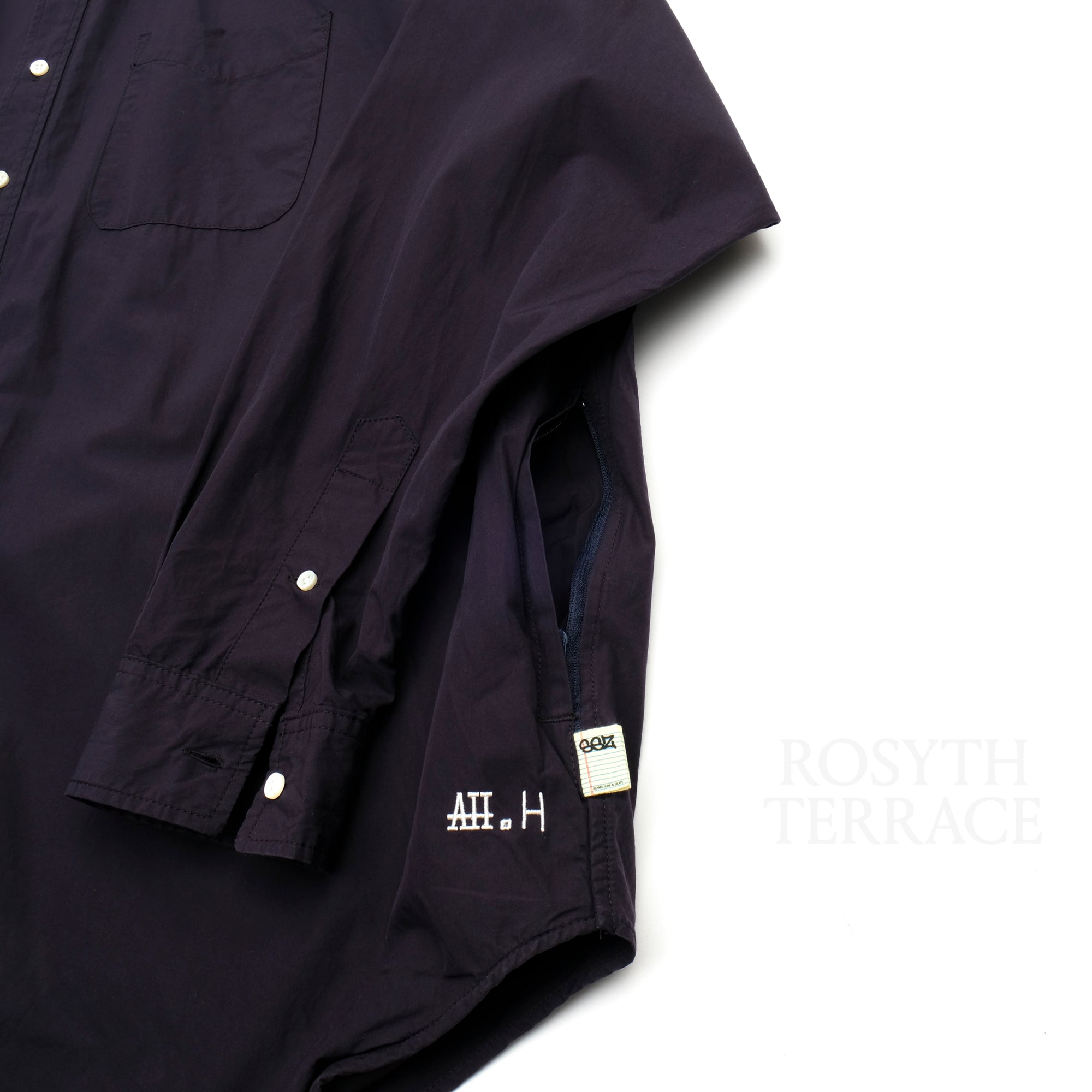 【BEAMS SSZ x AH.H / BIG SHIRT (NAVY) VER.2 / OS】