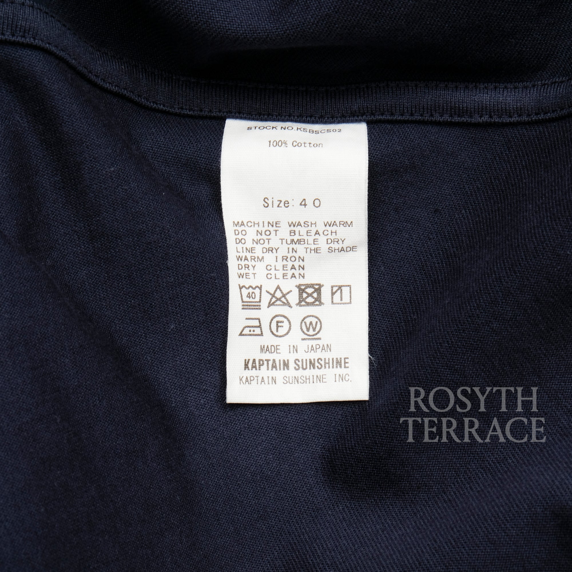 【KAPTAIN SUNSHINE / SUVIN SUPIMA TUBE SS HEAVY TEE (NAVY) / SIZE 40】
