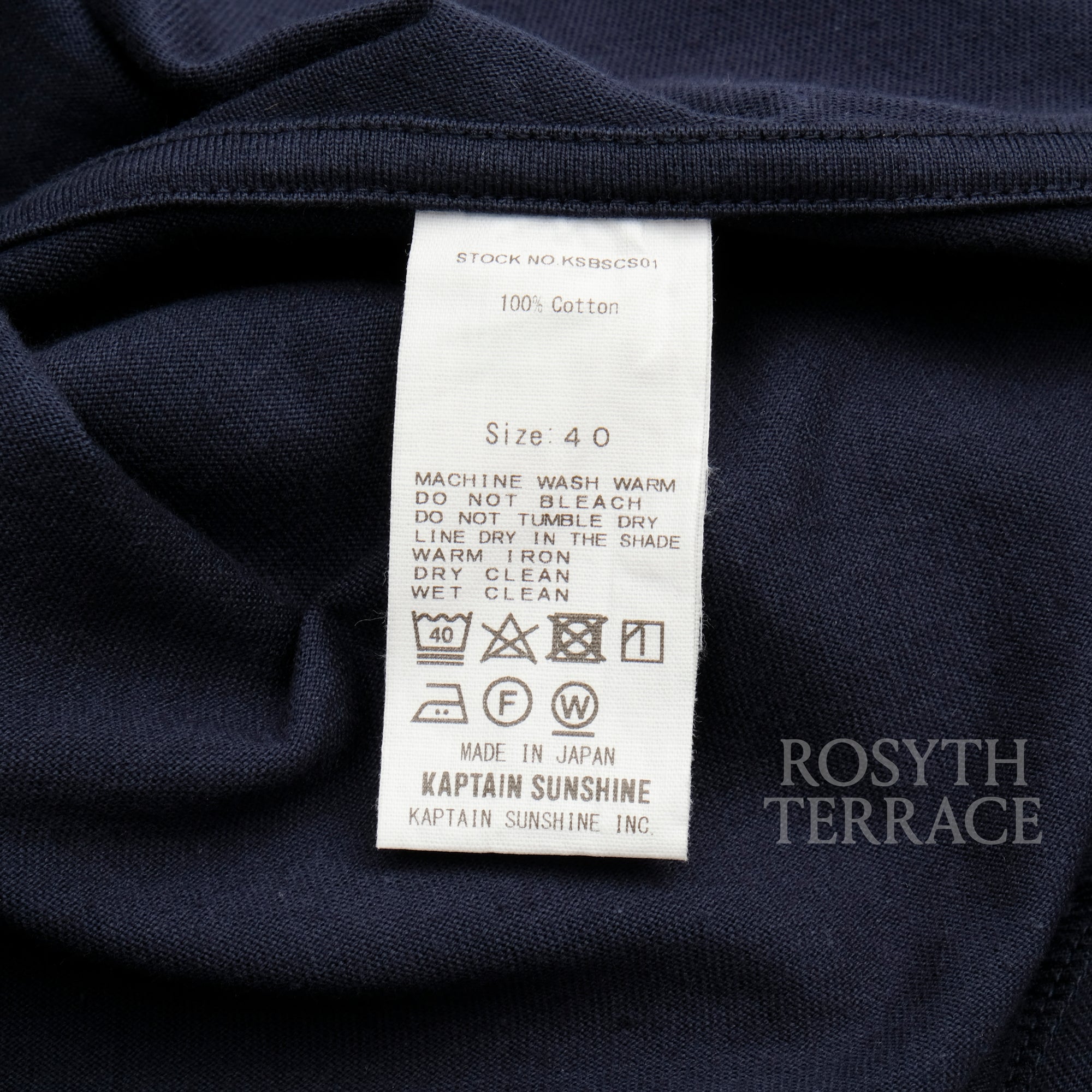 【KAPTAIN SUNSHINE / SUVIN SUPIMA TUBE LS HEAVY TEE (NAVY) / SIZE 40】