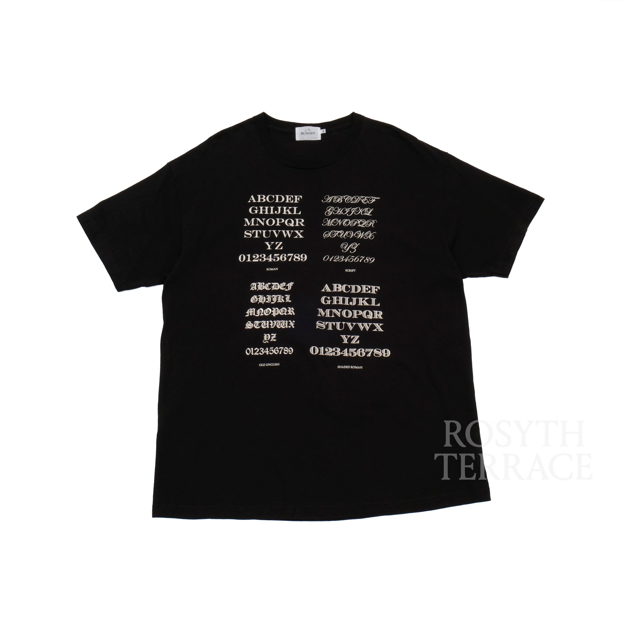 【BUNNEY / ENGRAVING PLATE SS TEE (BLACK) / SIZE XL】