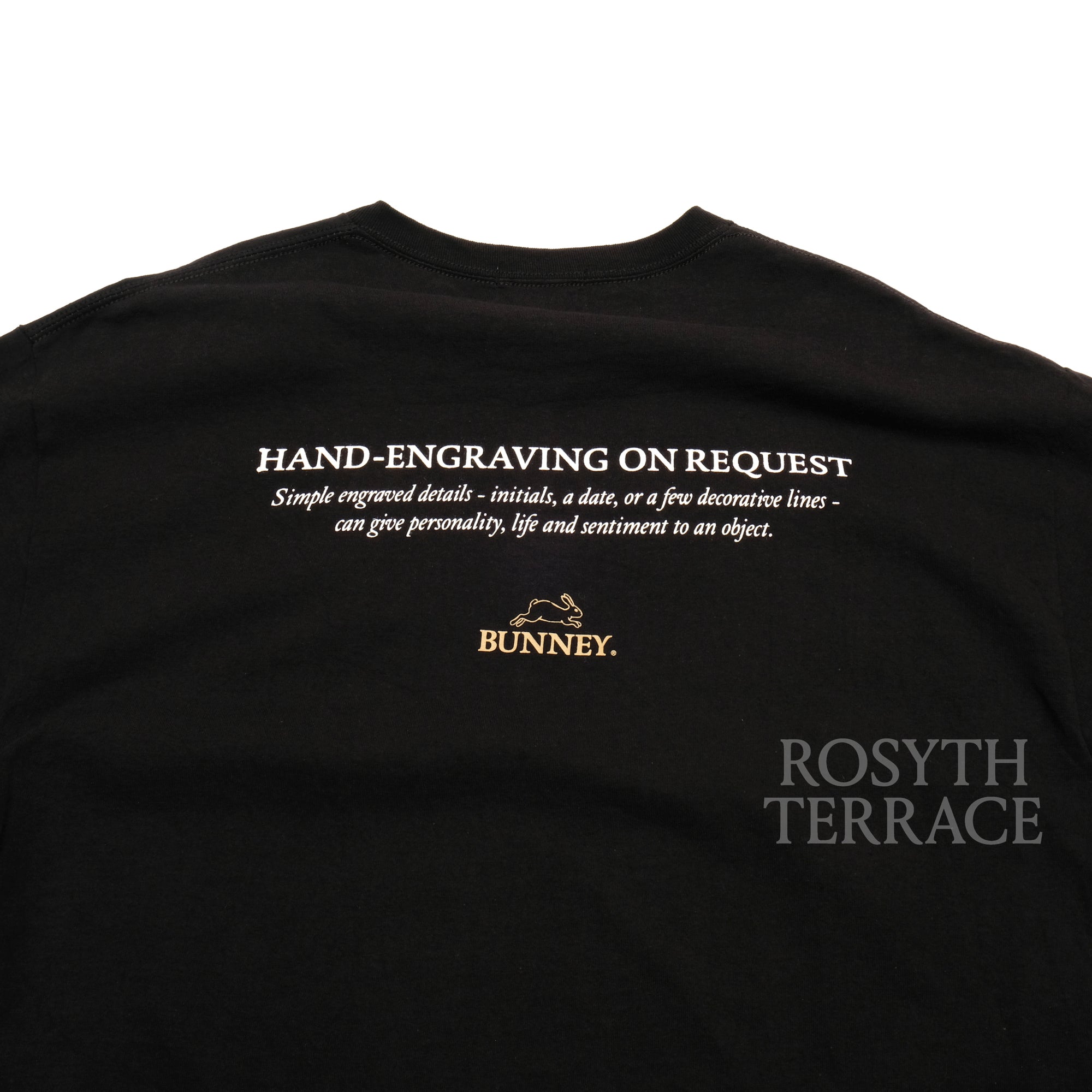 【BUNNEY / ENGRAVING PLATE SS TEE (BLACK) / SIZE XL】