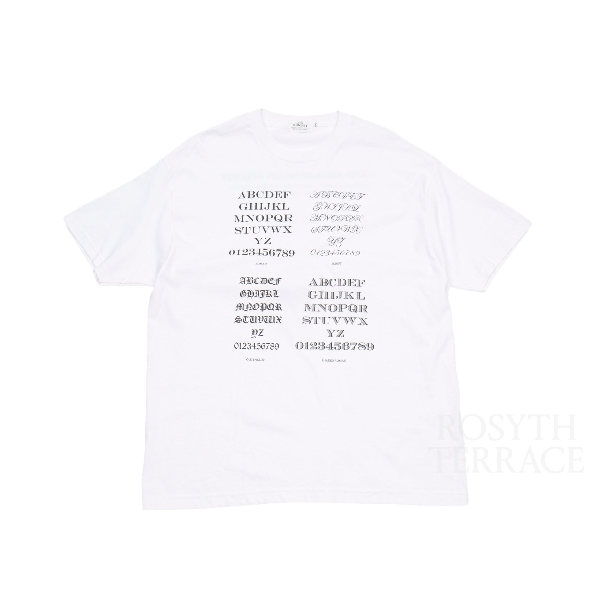 【BUNNEY / ENGRAVING PLATE SS TEE (WHITE) / SIZE XL】