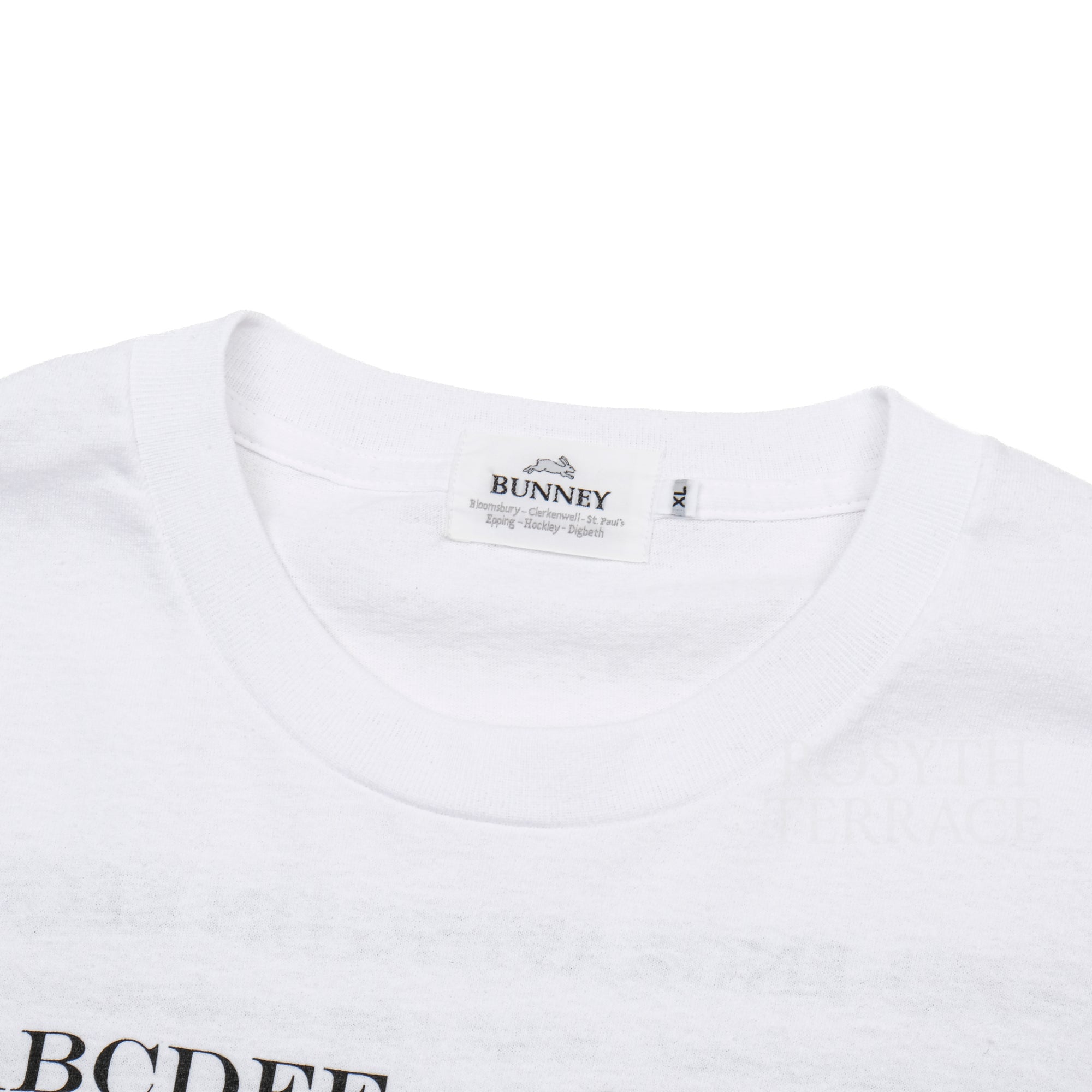 【BUNNEY / ENGRAVING PLATE SS TEE (WHITE) / SIZE XL】