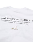 【BUNNEY / ENGRAVING PLATE SS TEE (WHITE) / SIZE XL】