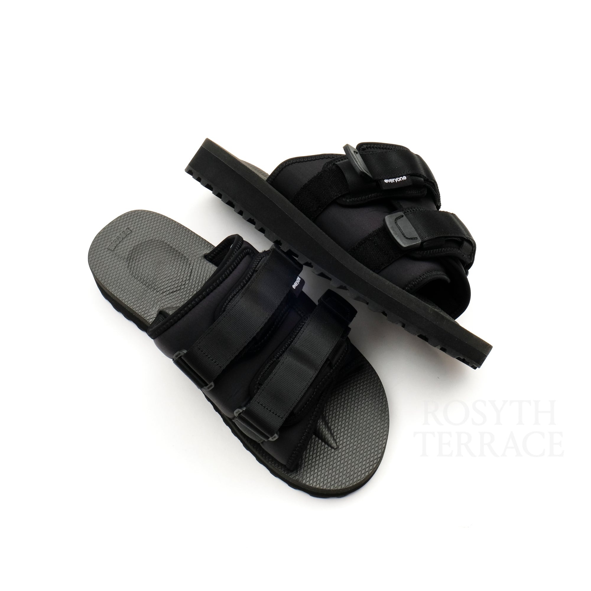 【everyone x SUICOKE / NYLON SILK "MOTO" SANDALS (BLACK) / US9】