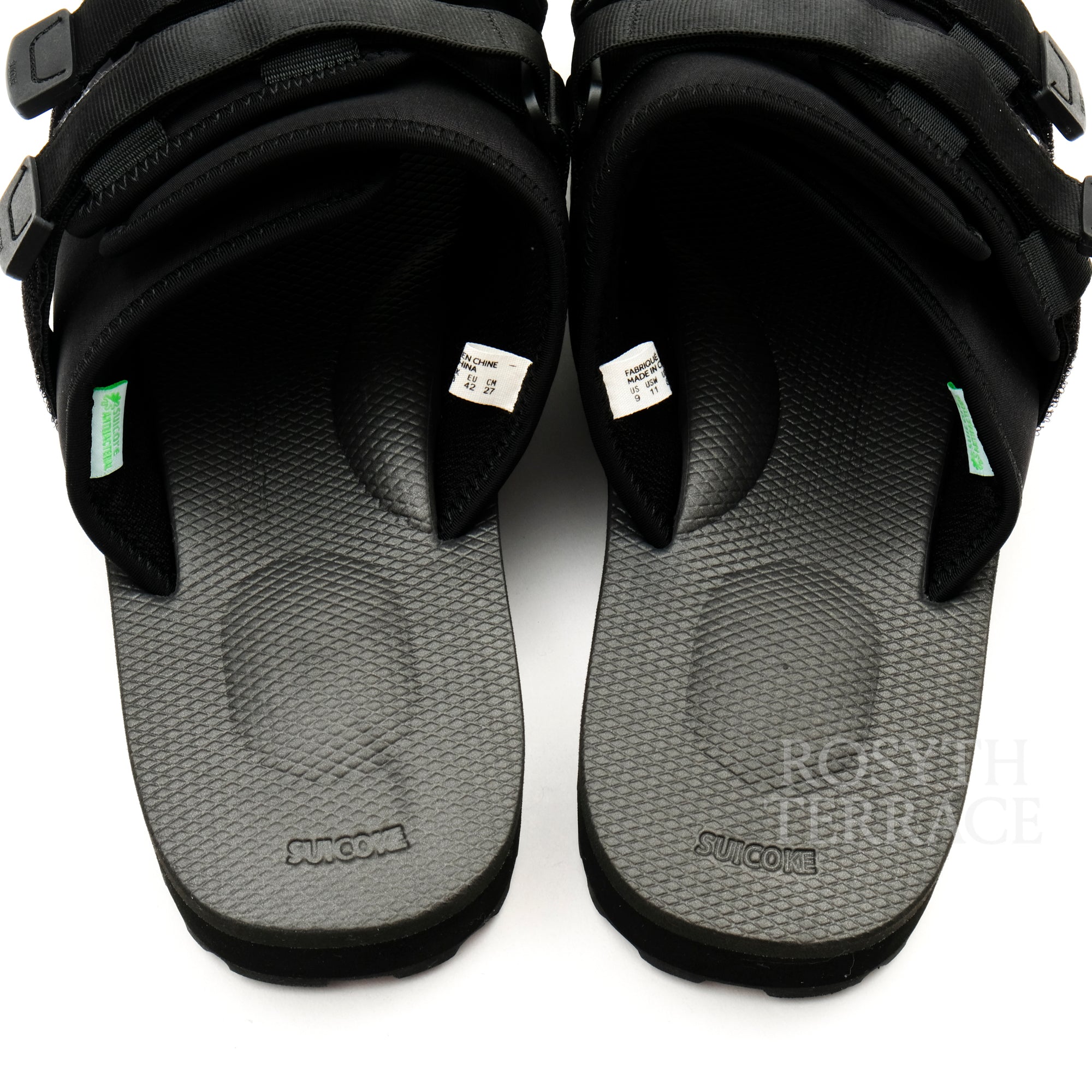 【everyone x SUICOKE / NYLON SILK "MOTO" SANDALS (BLACK) / US9】