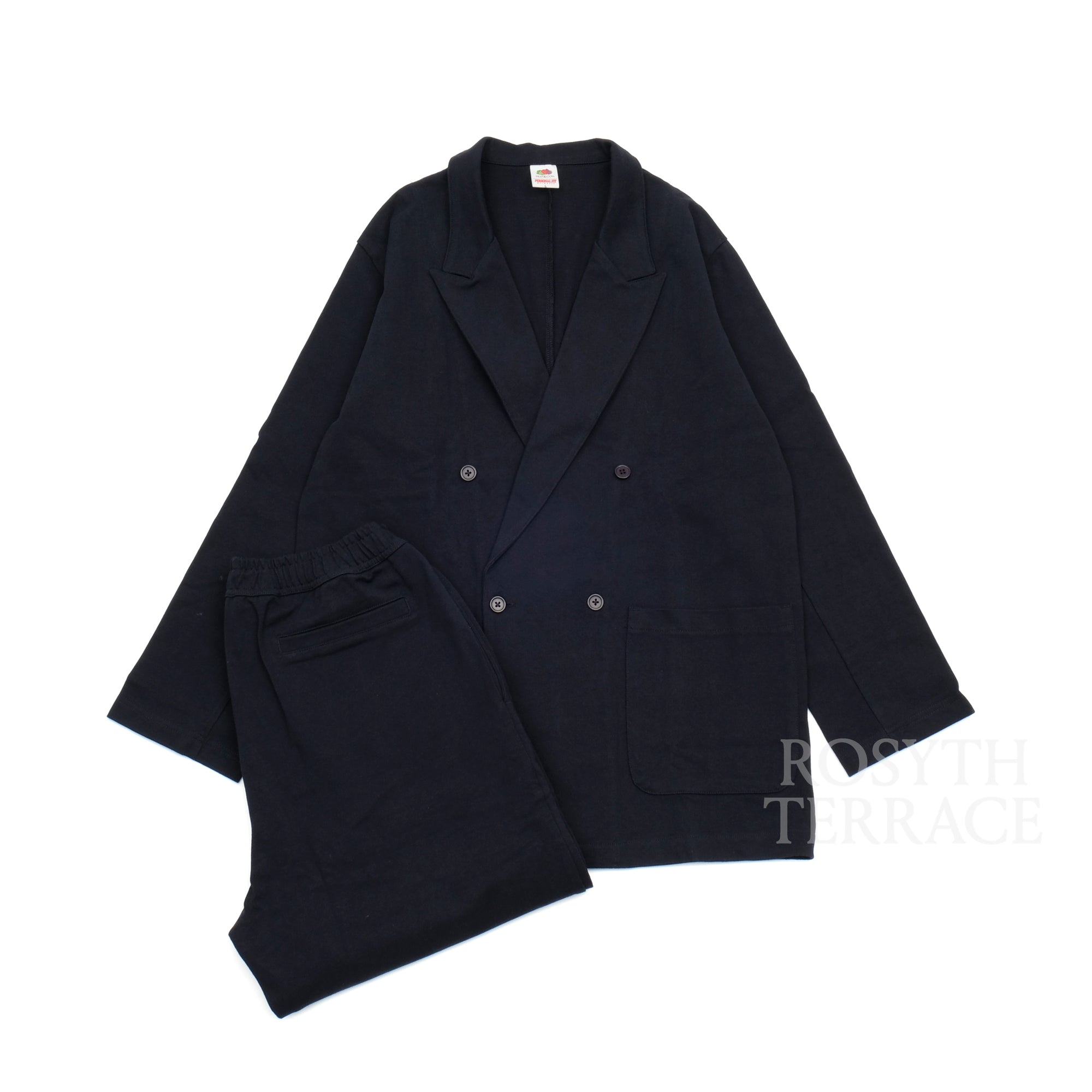 【FRUIT OF THE LOOM x Keiji Kaneko / ATHLETIC FORMAL DOUBLE SUIT (NAVY) / SIZE L】
