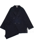 【FRUIT OF THE LOOM x Keiji Kaneko / ATHLETIC FORMAL DOUBLE SUIT (NAVY) / SIZE L】