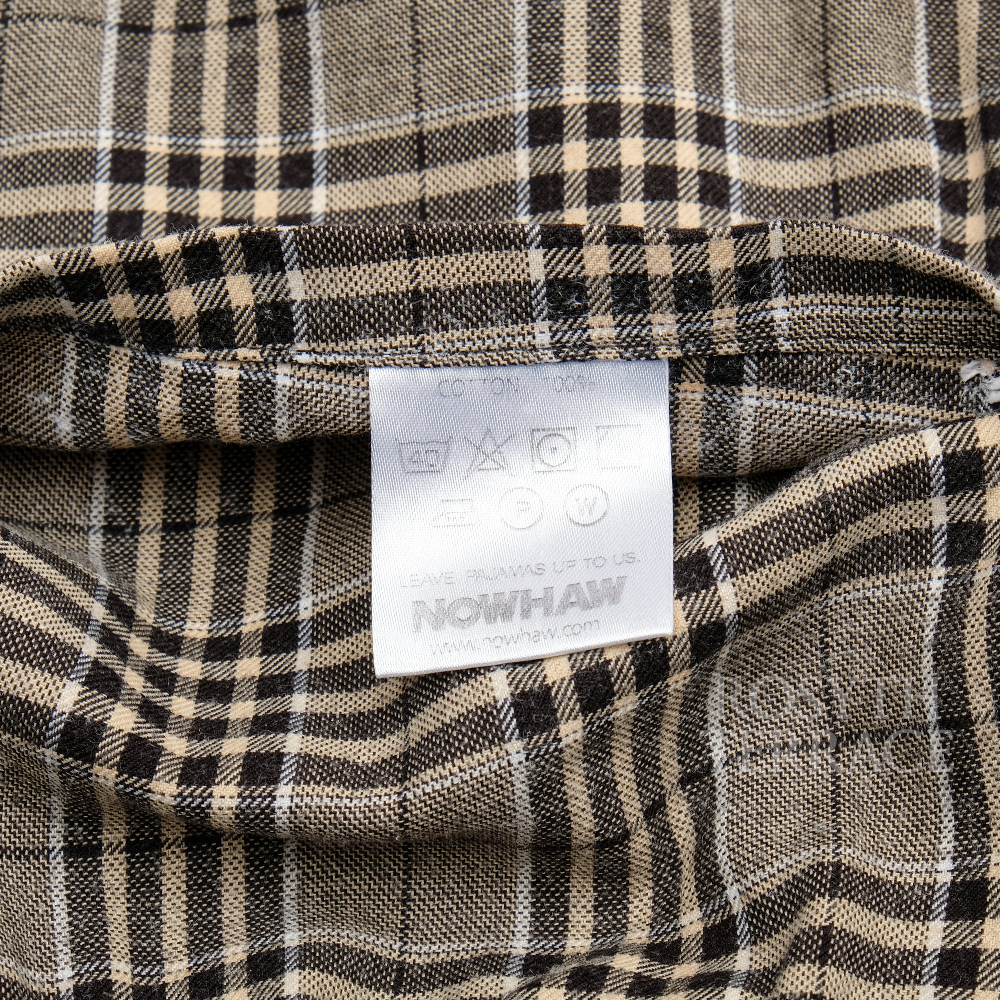 【NOWHAW x スタイリスト私物 / PAJAMA PANTS (BEIGE CHECK) / SIZE 2】